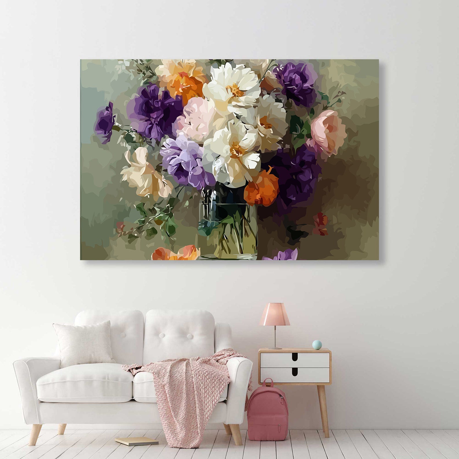 Pictura pe Numere Buchet de Flori 6510