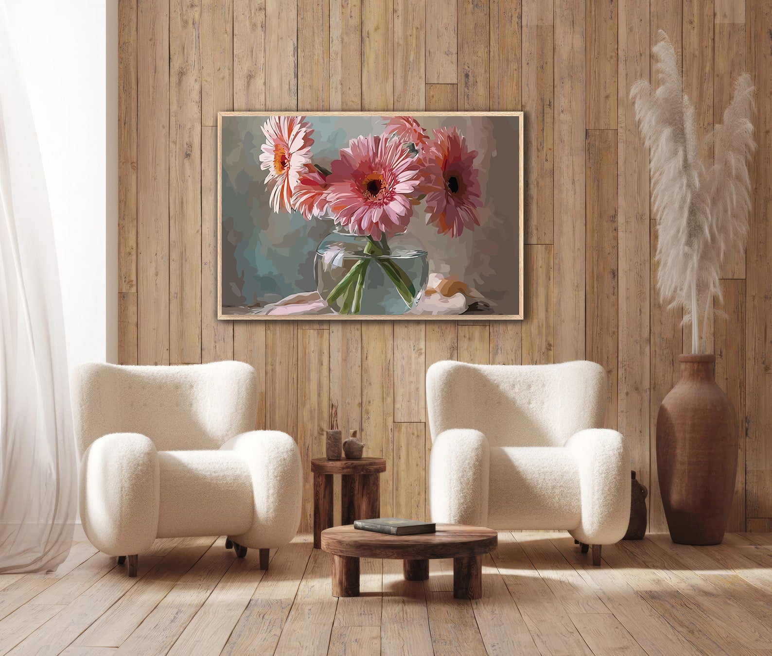 Pictura pe Numere Crizanteme Pastelate 6515