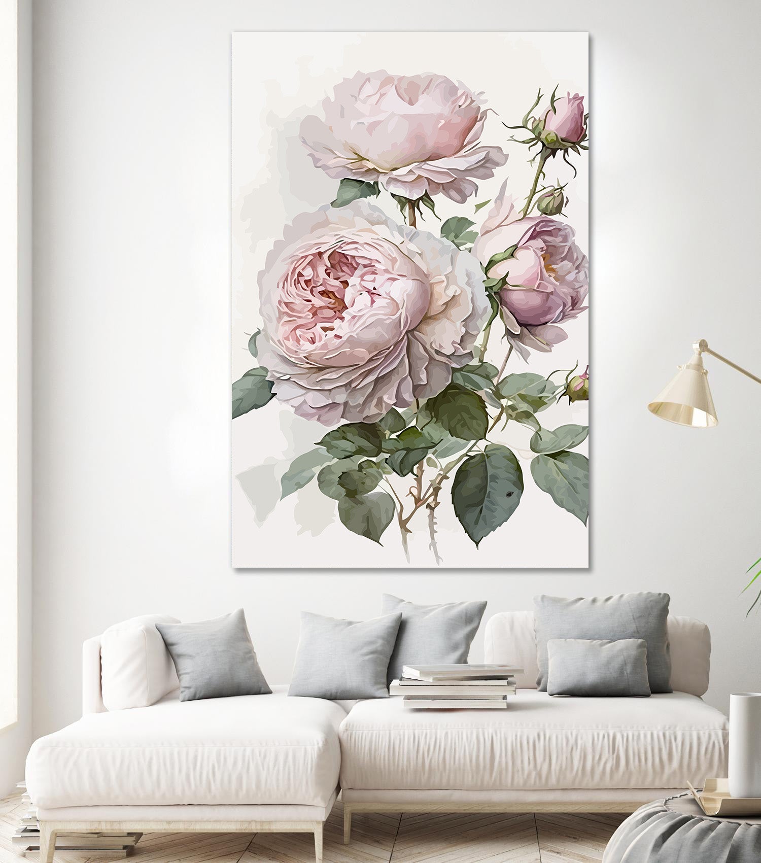 Pictura pe Numere – Bujori roz 6528
