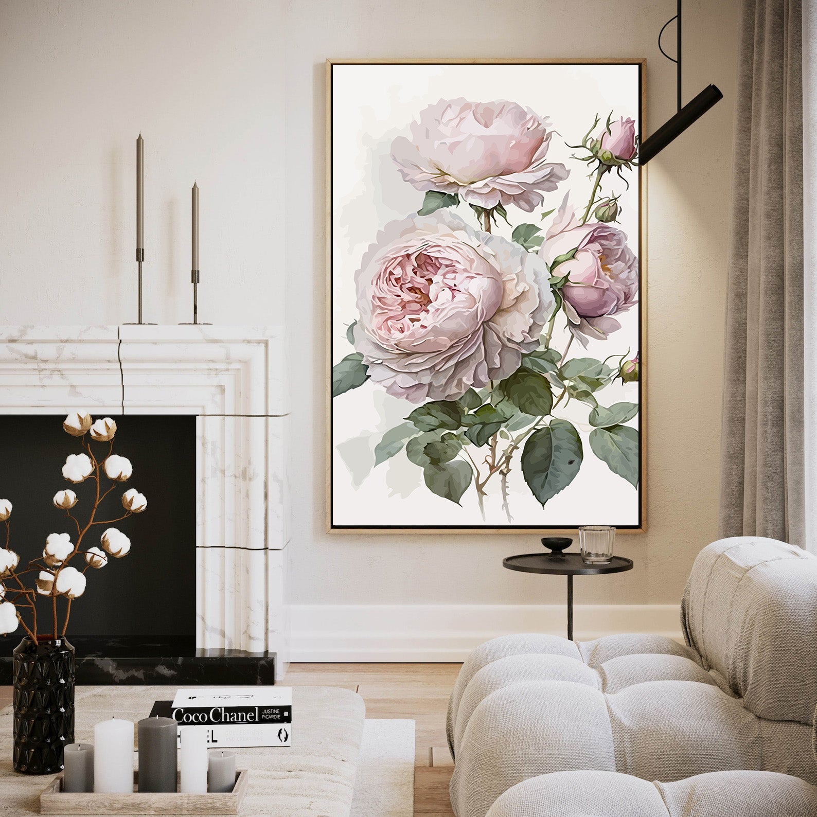 Pictura pe Numere – Bujori roz 6528