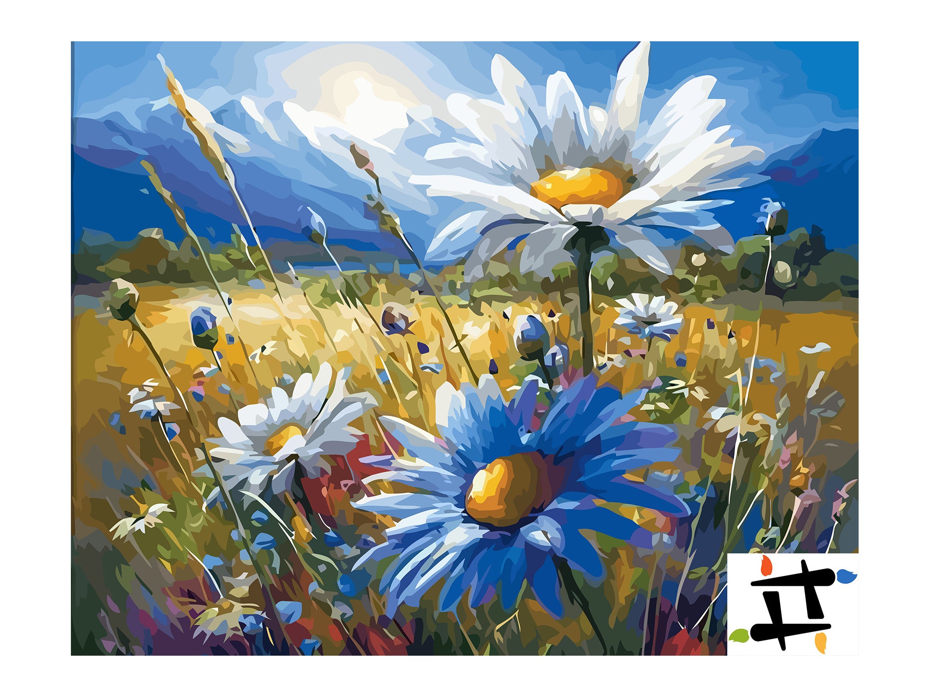 Set Pictură pe numere – Peisaj cu mușeței 6530