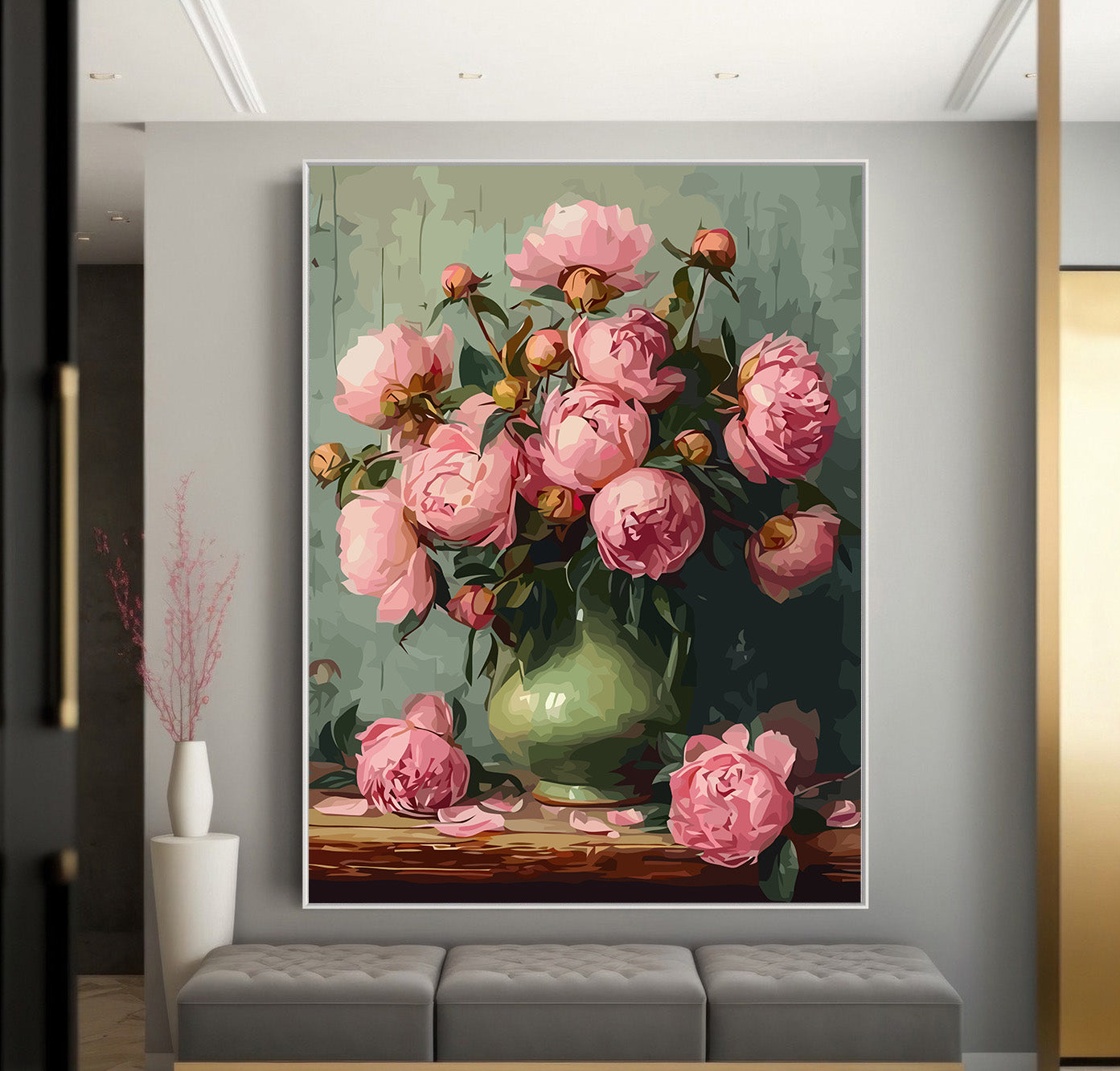 Pictura pe Numere – Bujori delicati 6531
