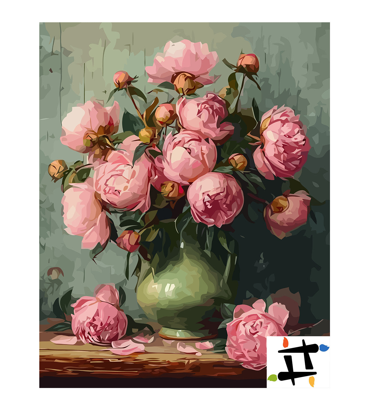 Pictura pe Numere – Bujori delicati 6531