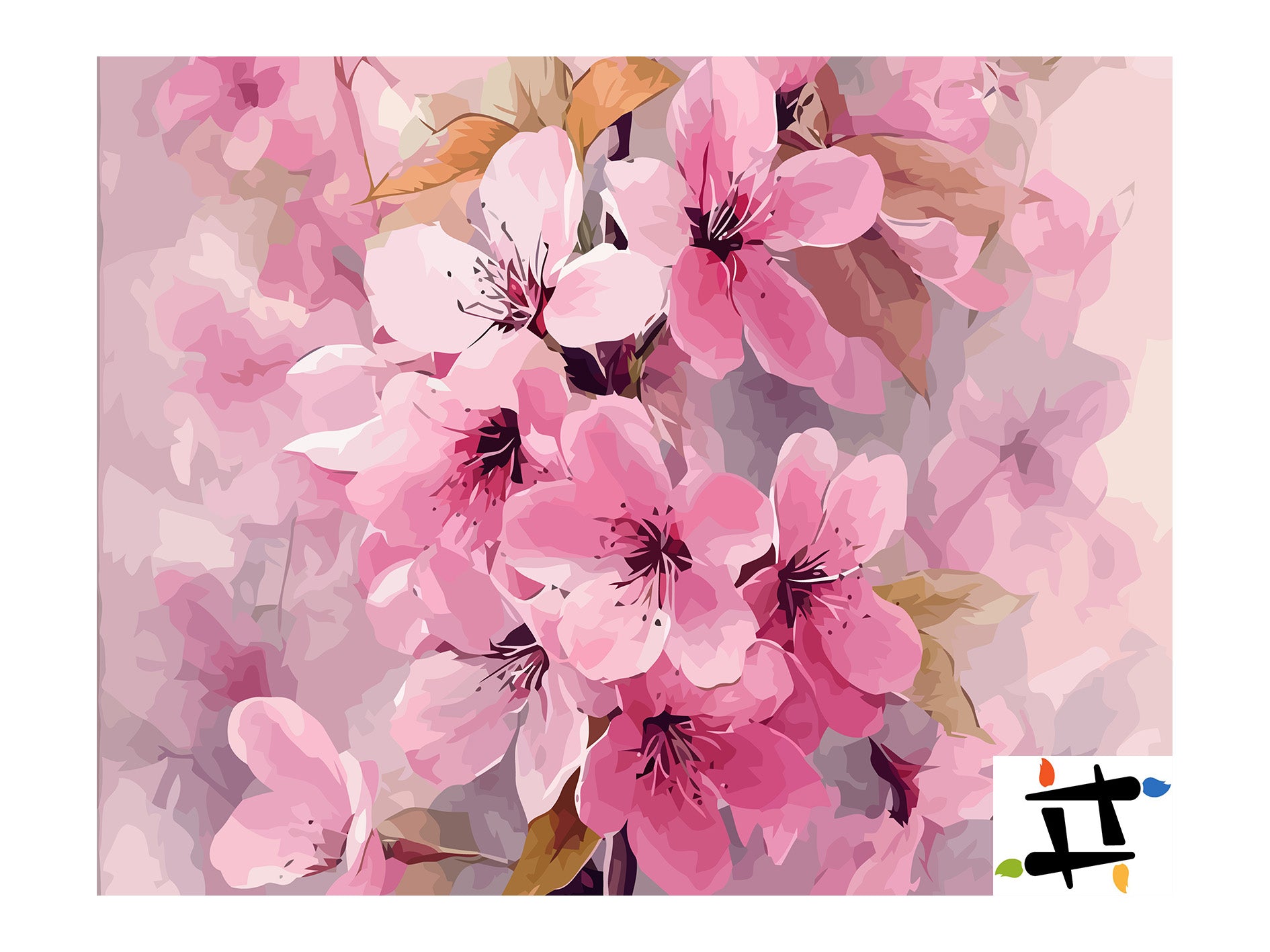 Pictura pe Numere – Flori de Sakura 6532