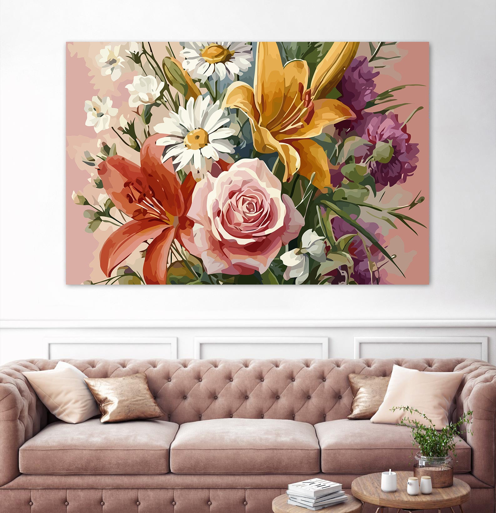 Pictura pe Numere – Buchet Colorat 6538