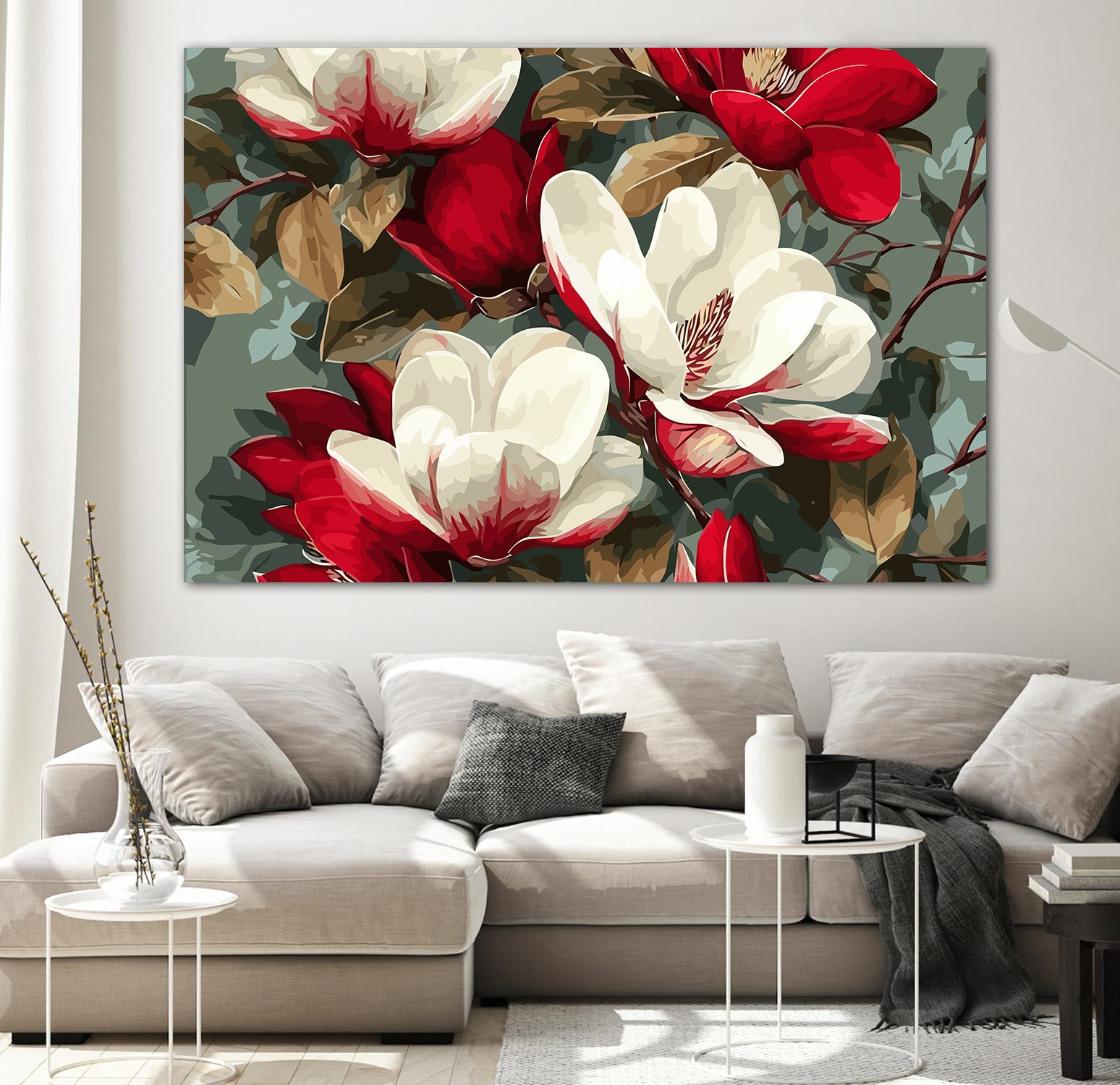 Pictura pe Numere – Magnolii Rubinii 6548