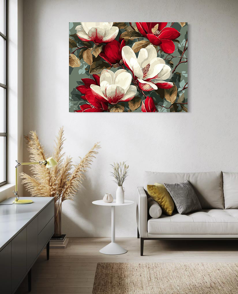 Pictura pe Numere – Magnolii Rubinii 6548