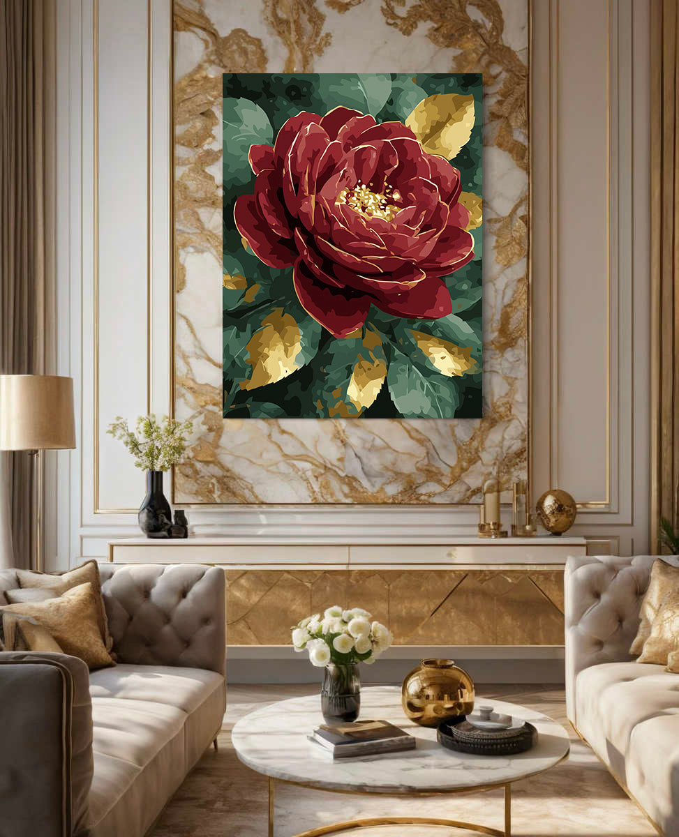 Pictura pe Numere – Inima de Burgund 6555