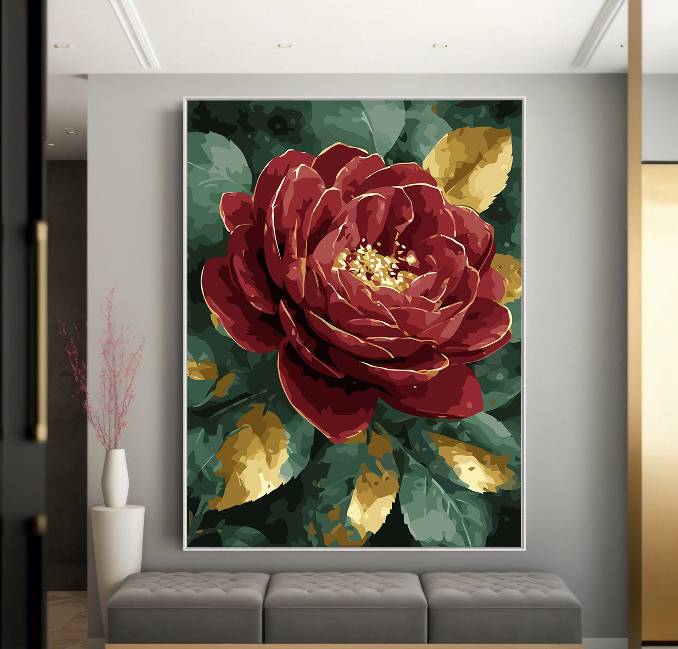 Pictura pe Numere – Inima de Burgund 6555