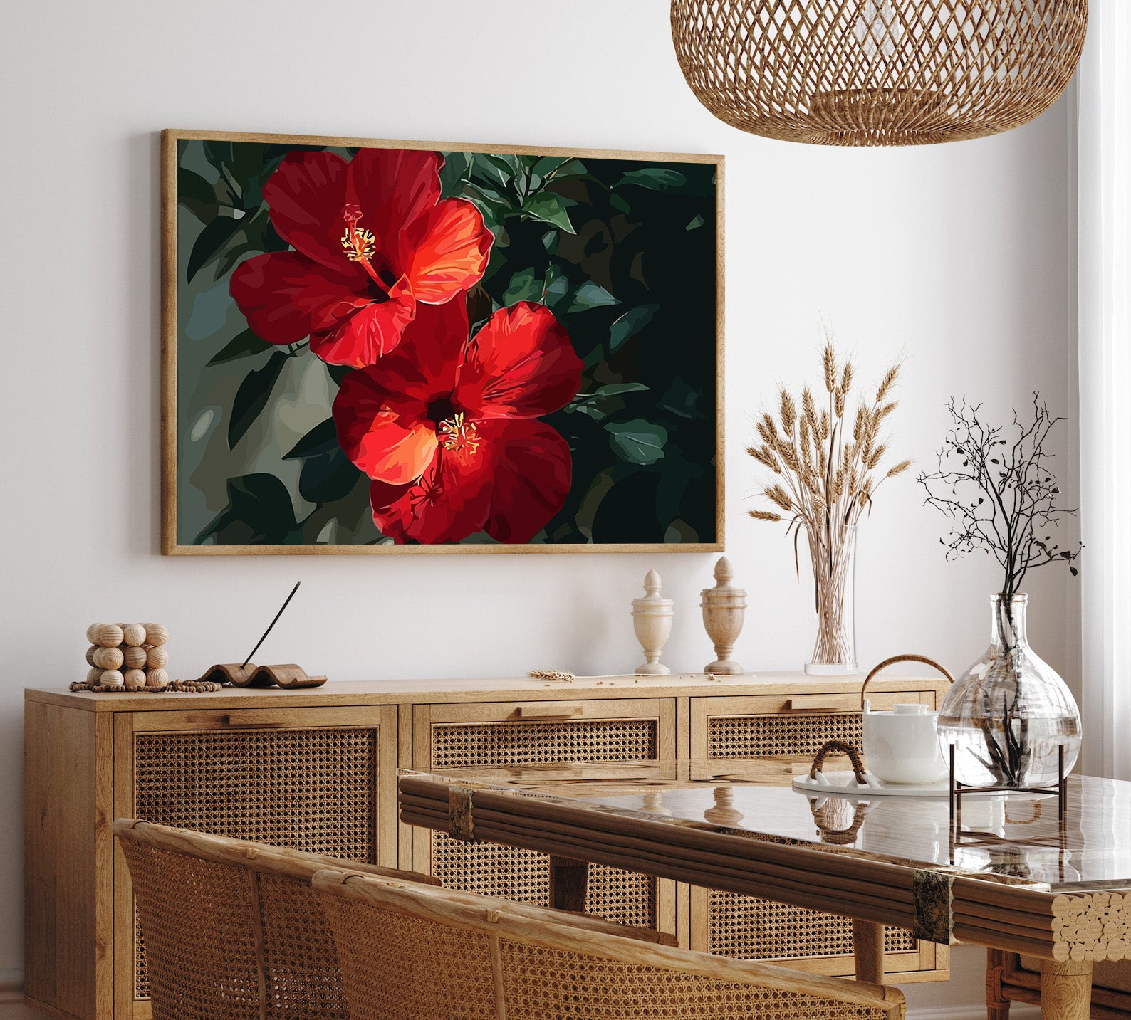 Pictura pe Numere – Rosu de Hibiscus 6562