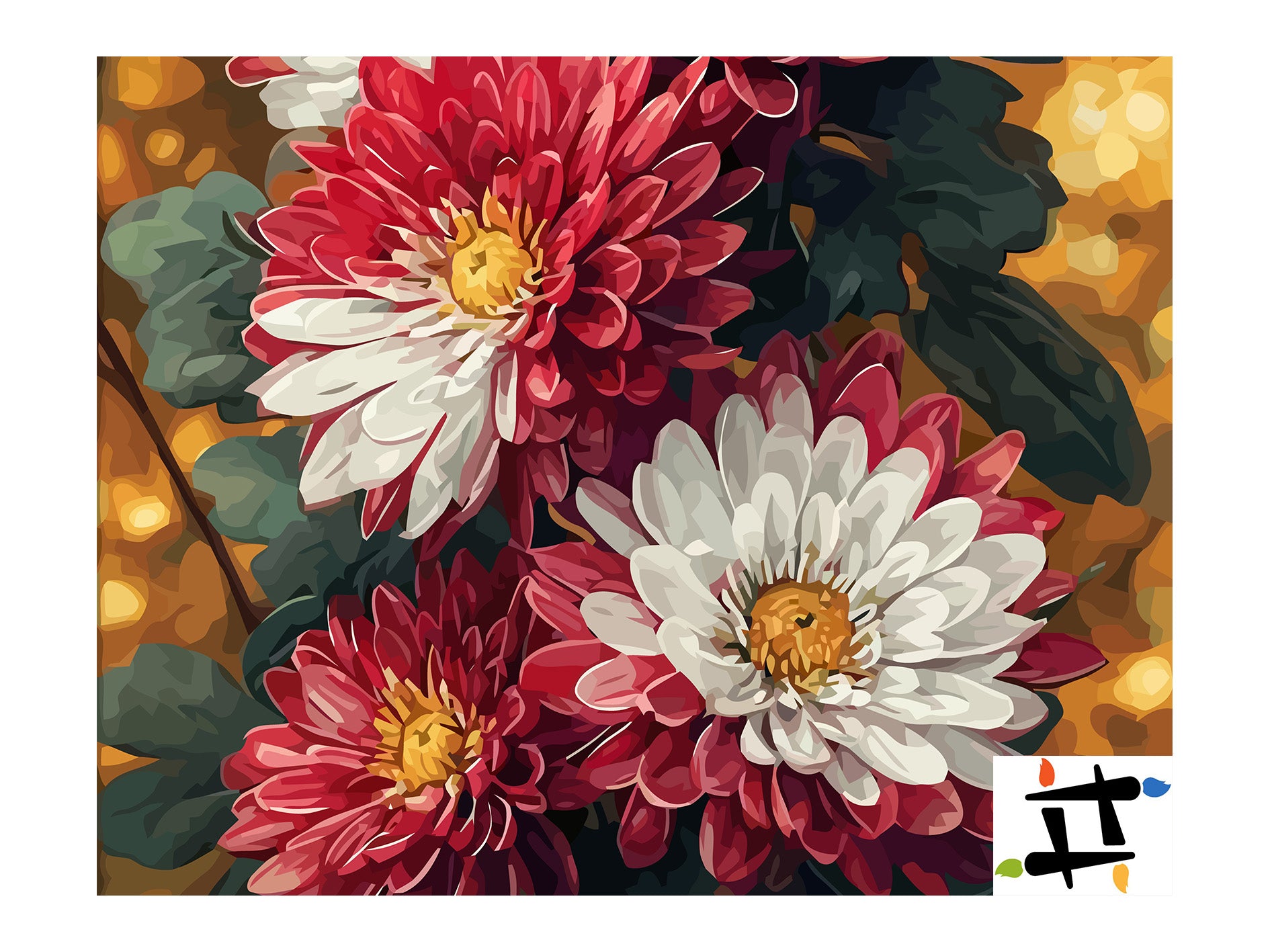 Pictura pe Numere – Petale in Straturi 6563