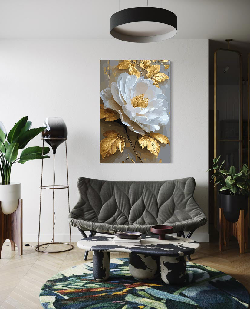 Pictura pe Numere – Eleganta in Gri si Aur 6564