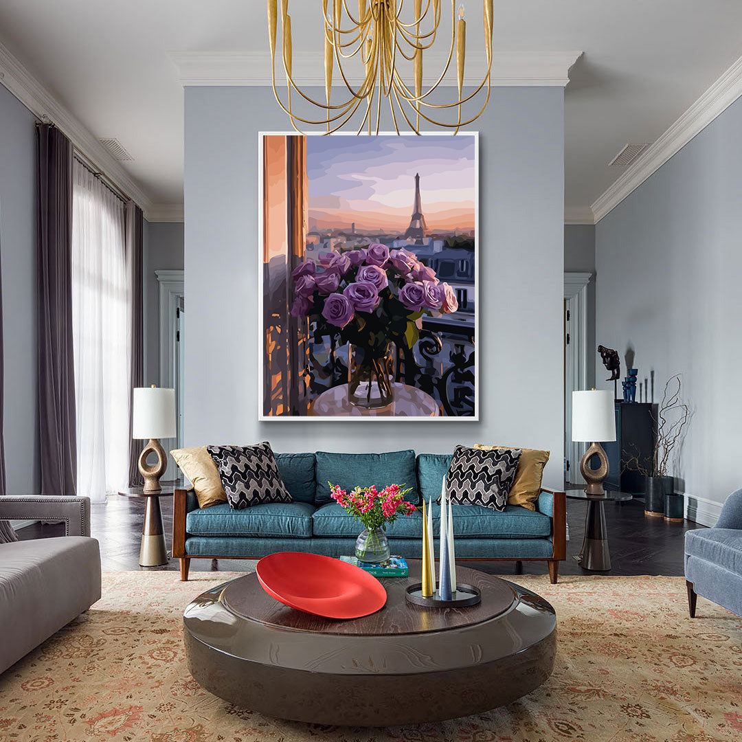 Pictura pe Numere – Amurg violet la Paris 6585