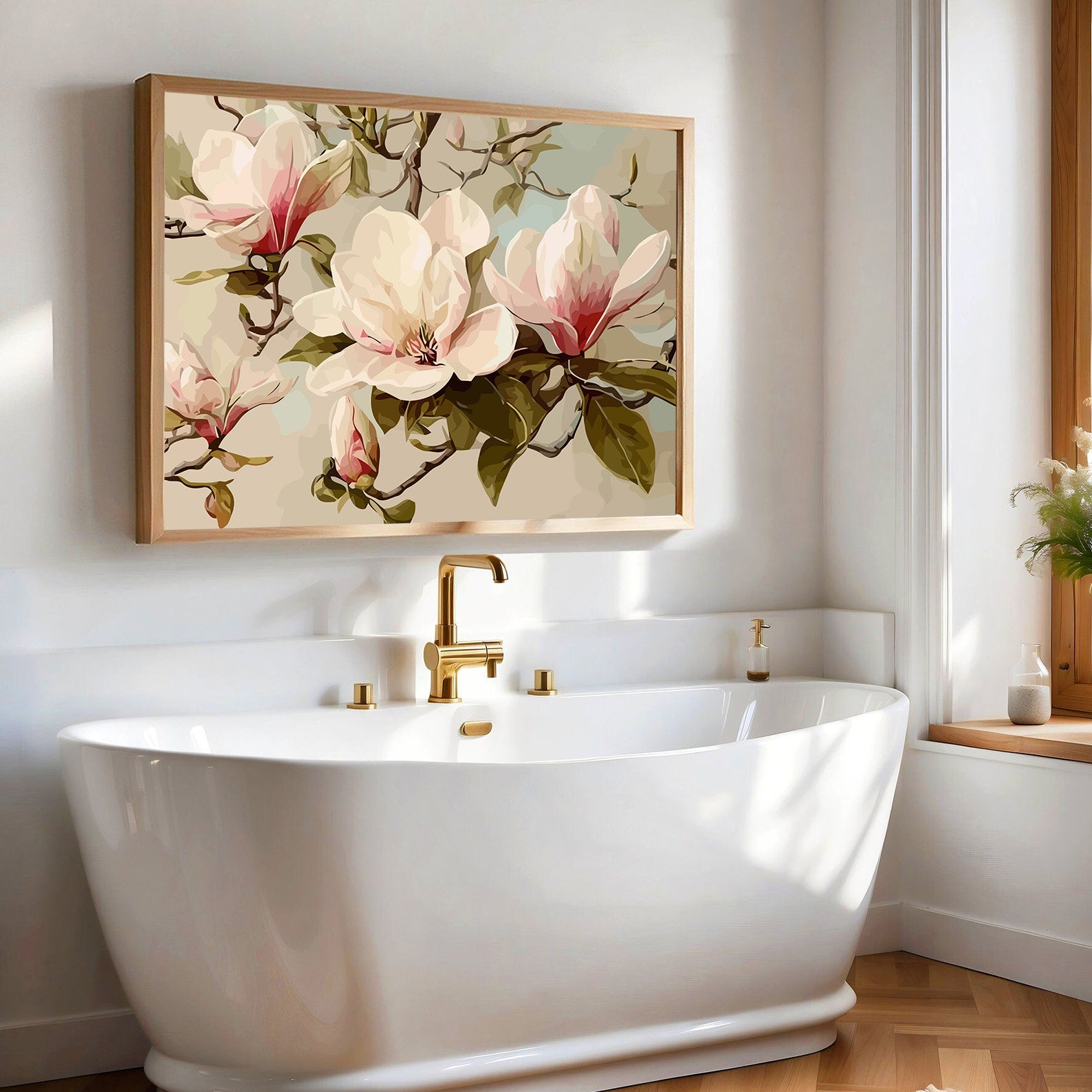 Pictura pe Numere – Magnolii in Stil Vintage 6590
