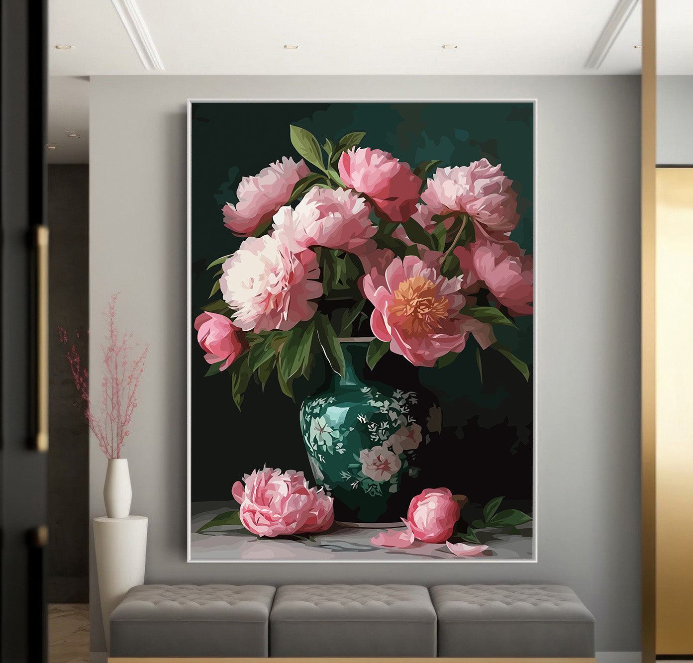 Pictura pe Numere – Roz pe Smarald 6591