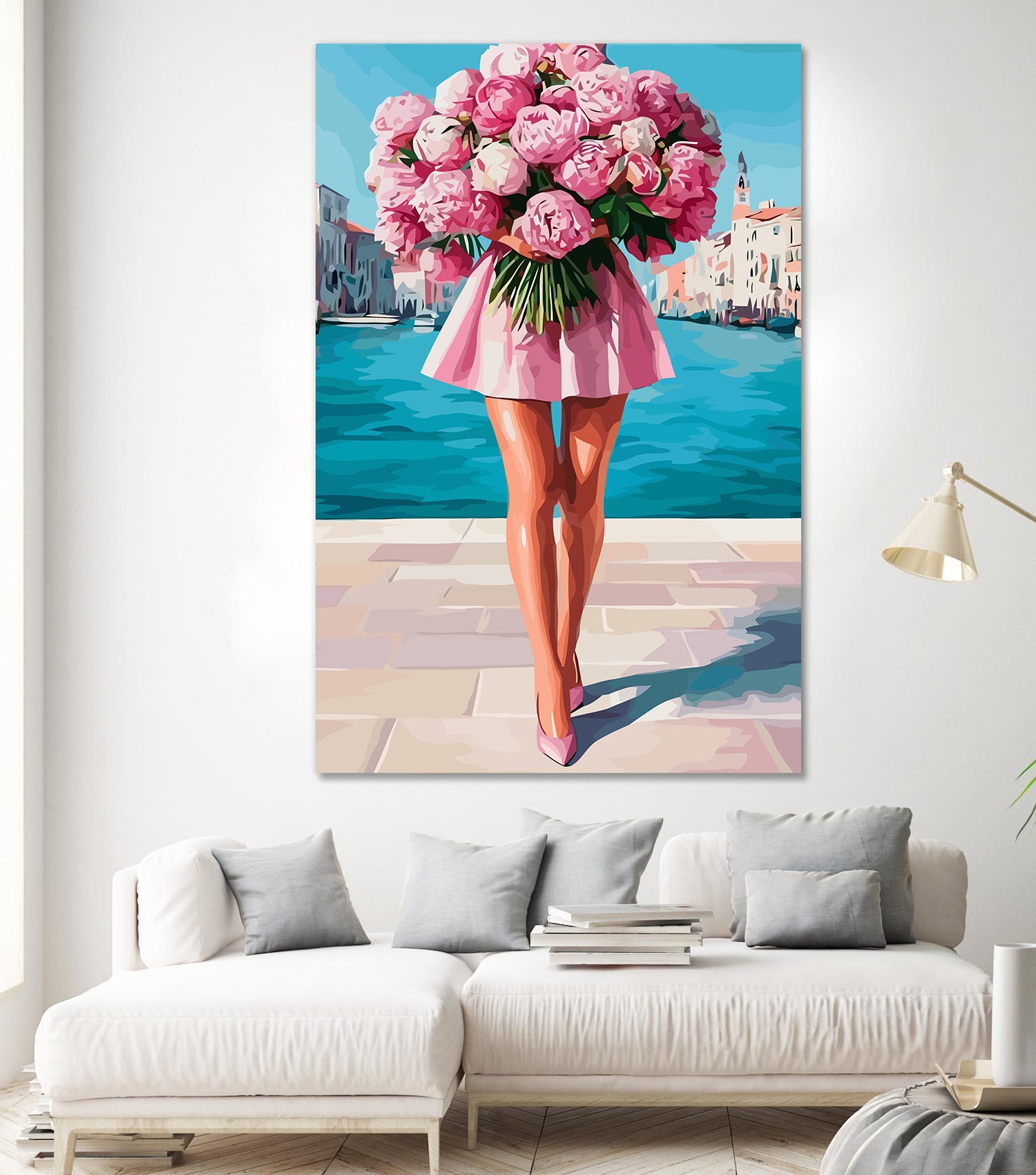 Pictura pe Numere – Bujori si marea 6634