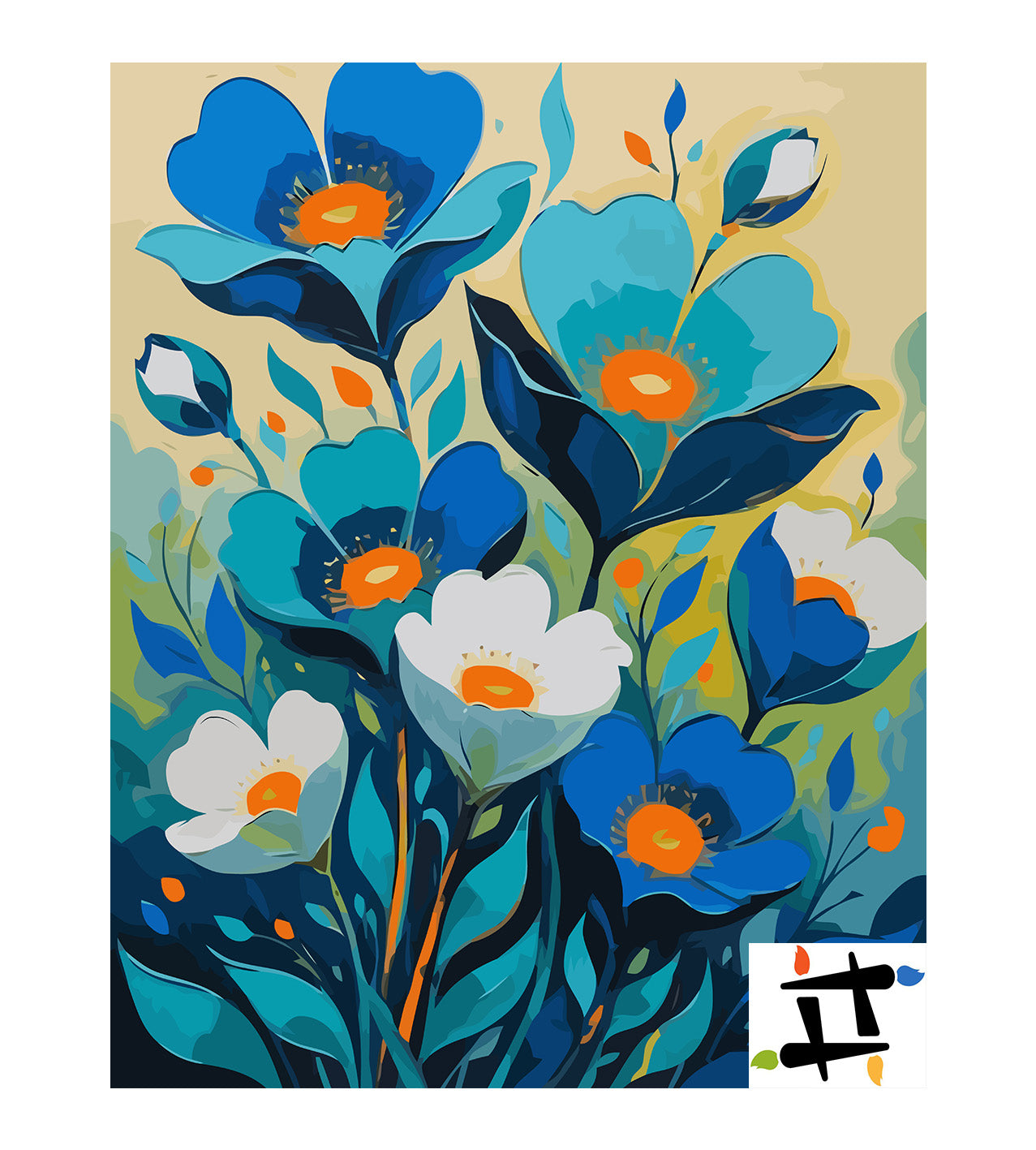 Pictura pe Numere – Serenitate in azur 6722