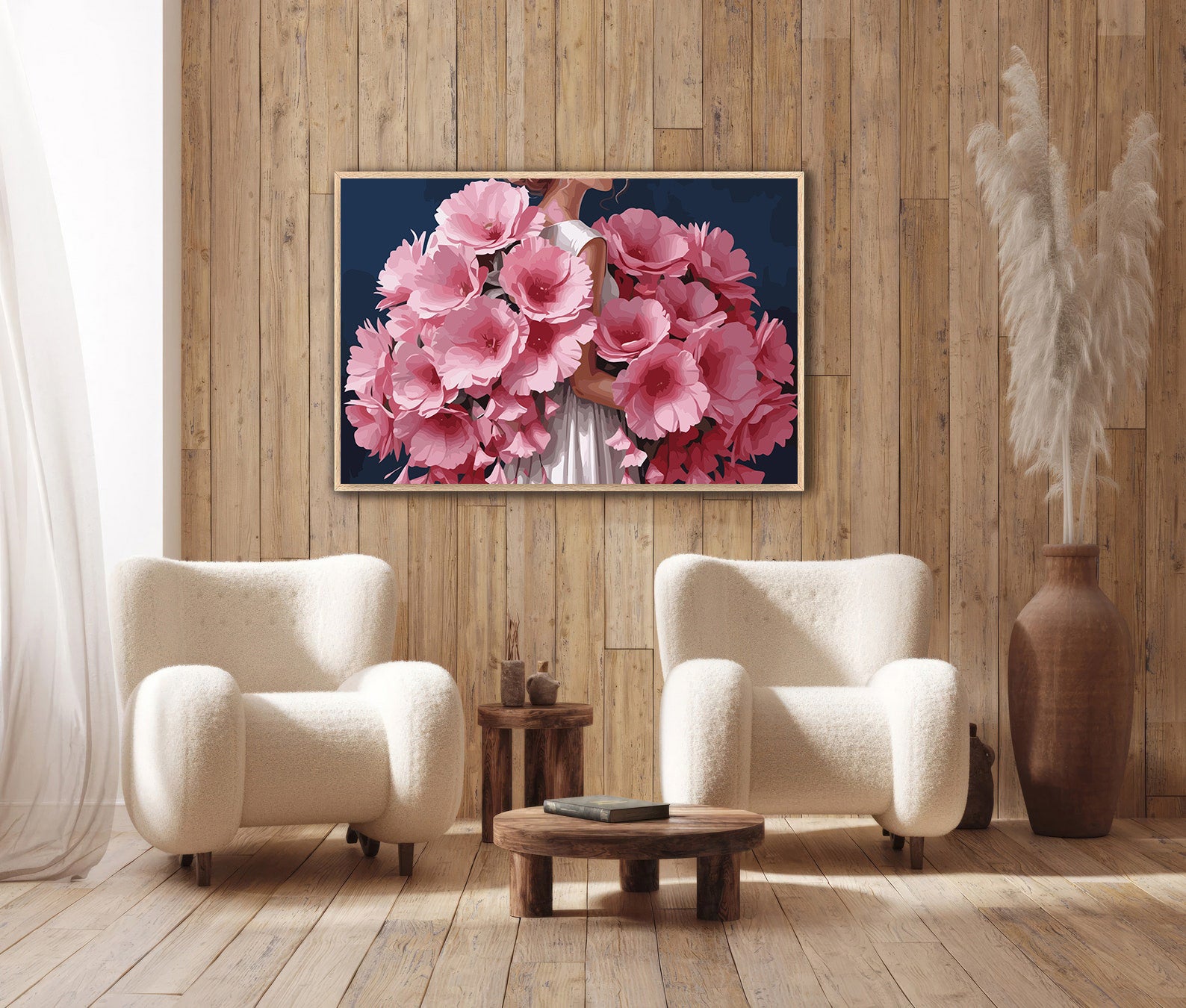 Pictura pe Numere – Ecou in Roz si Alb 6780