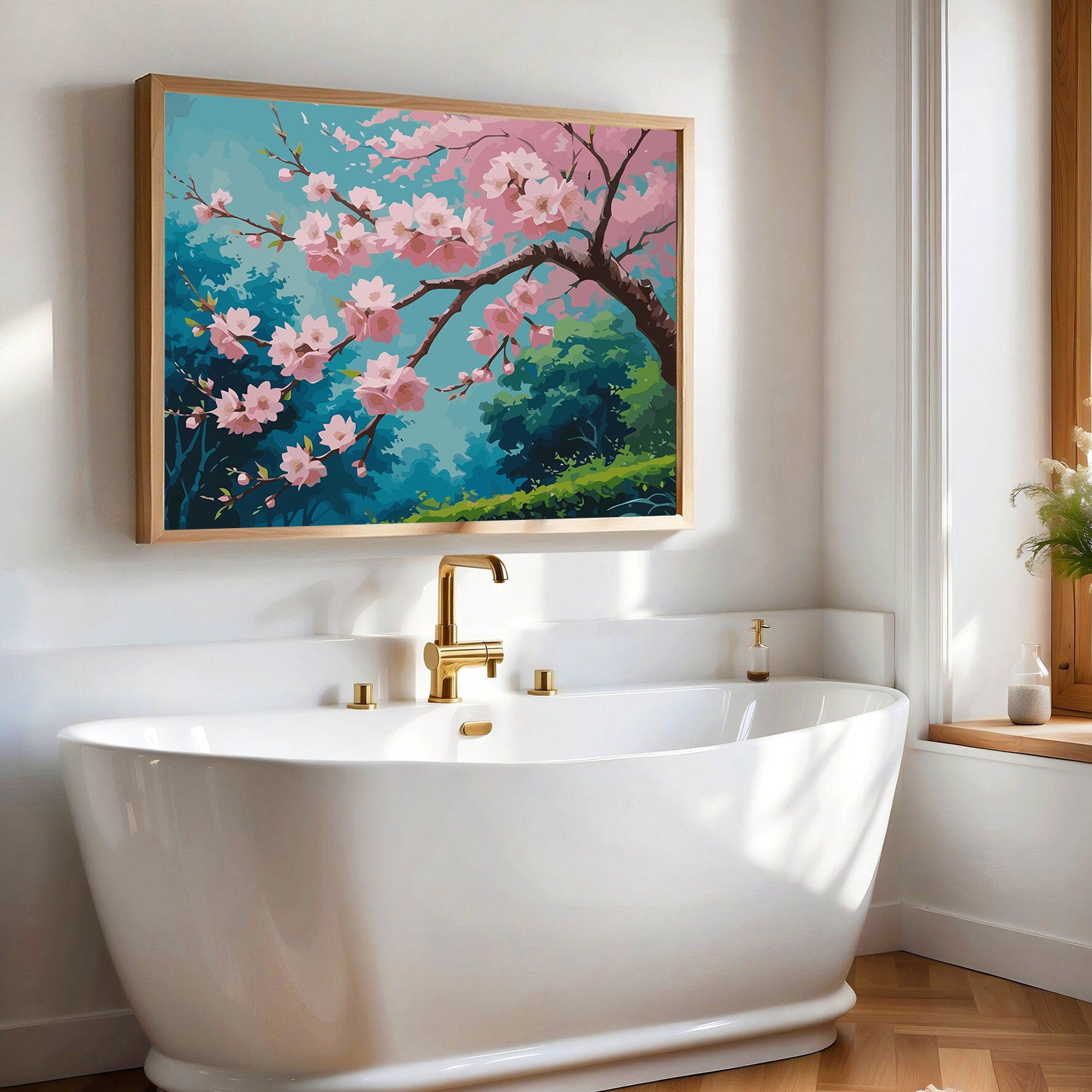 Pictura pe Numere – Flori de sakura 6810