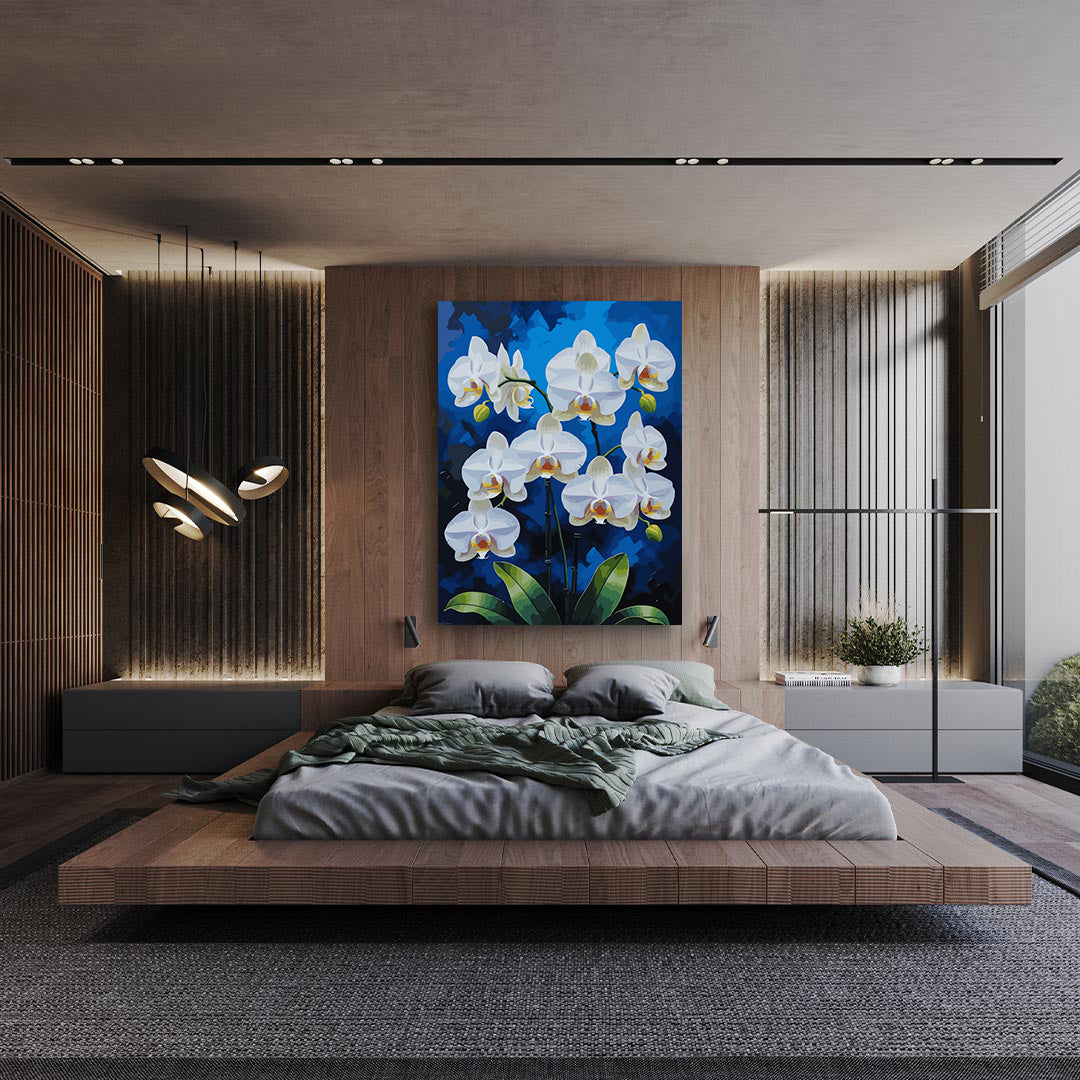 Pictura pe Numere – Orhideea Alba 6820