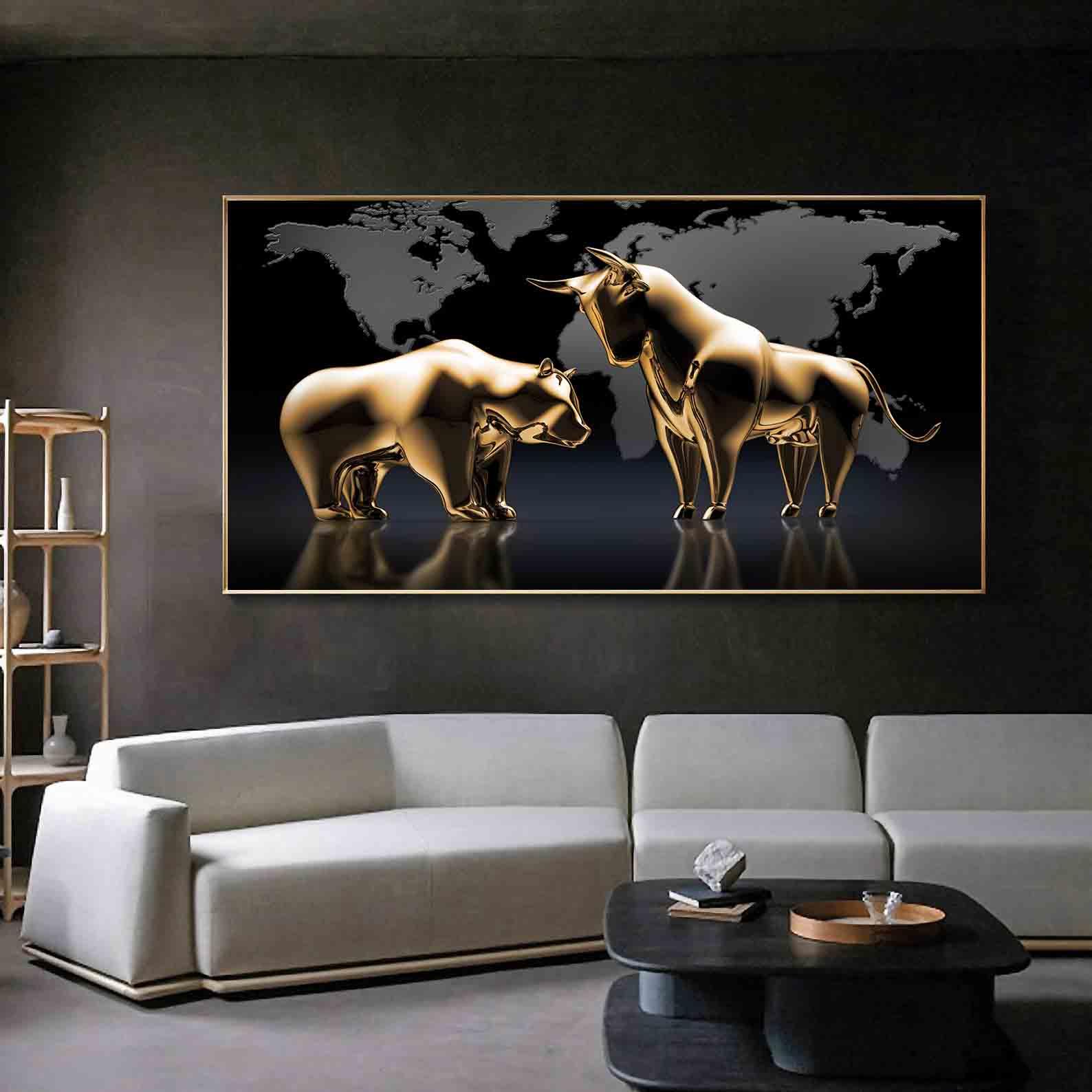 Tablou Canvas - Animalele aurii