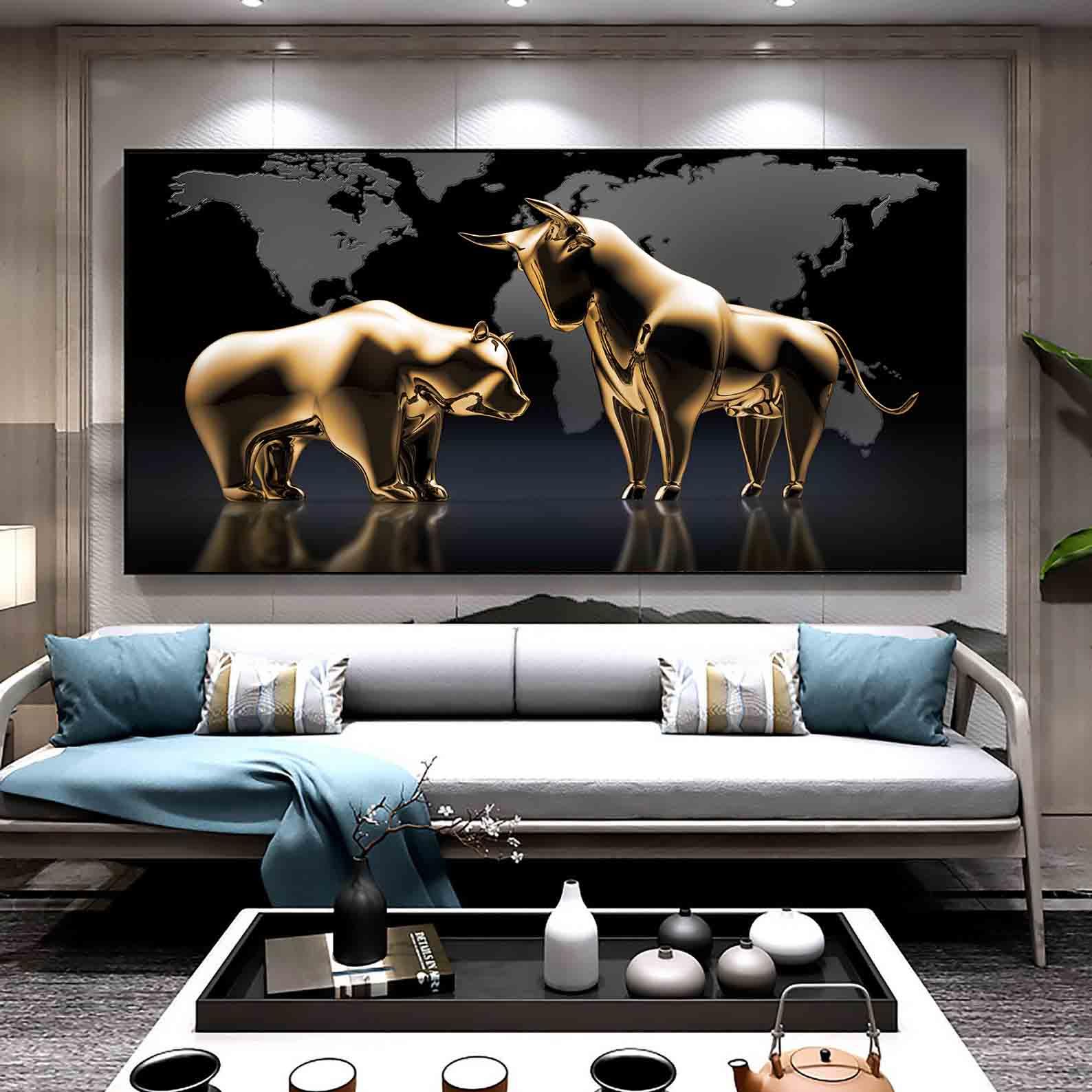 Tablou Canvas - Animalele aurii
