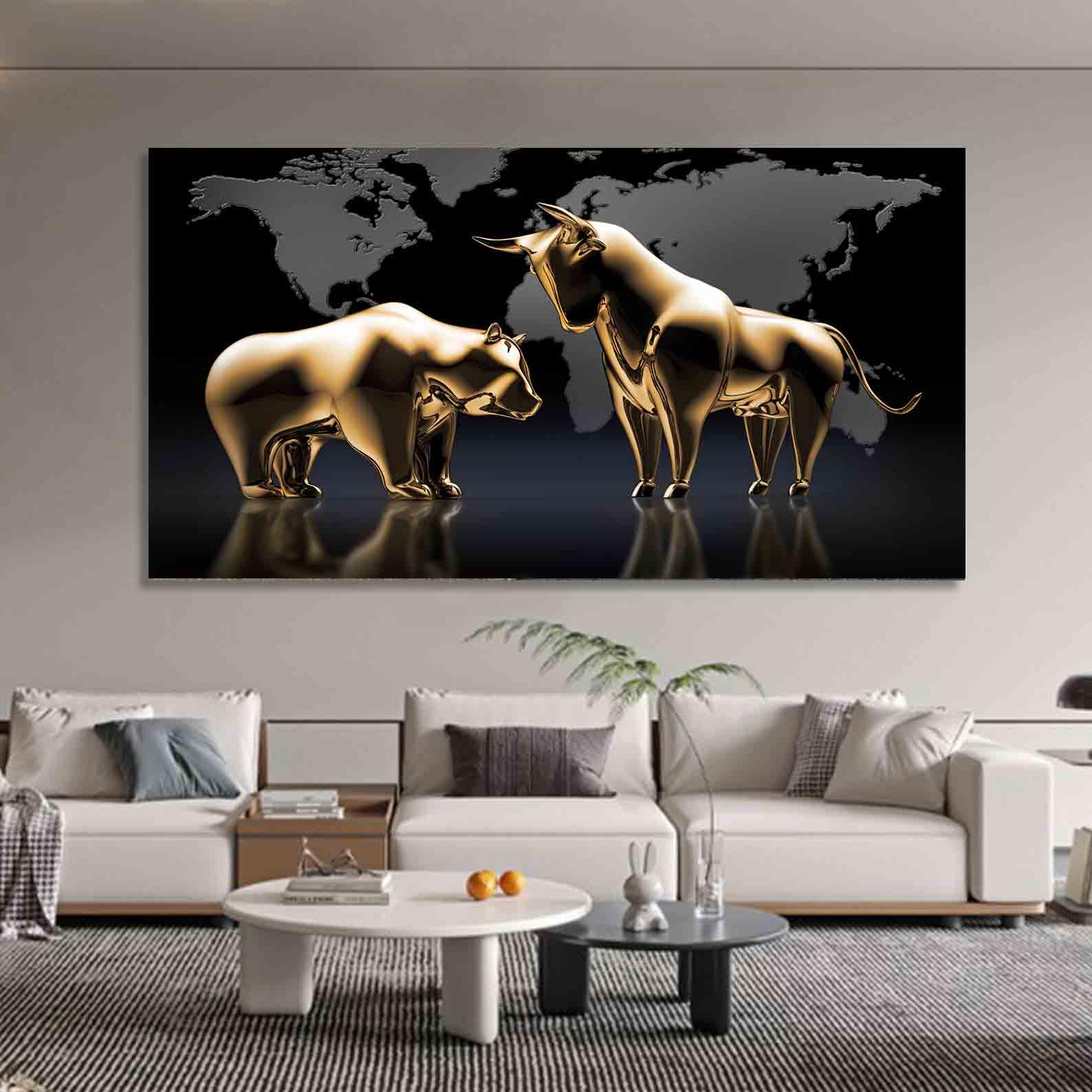 Tablou Canvas - Animalele aurii