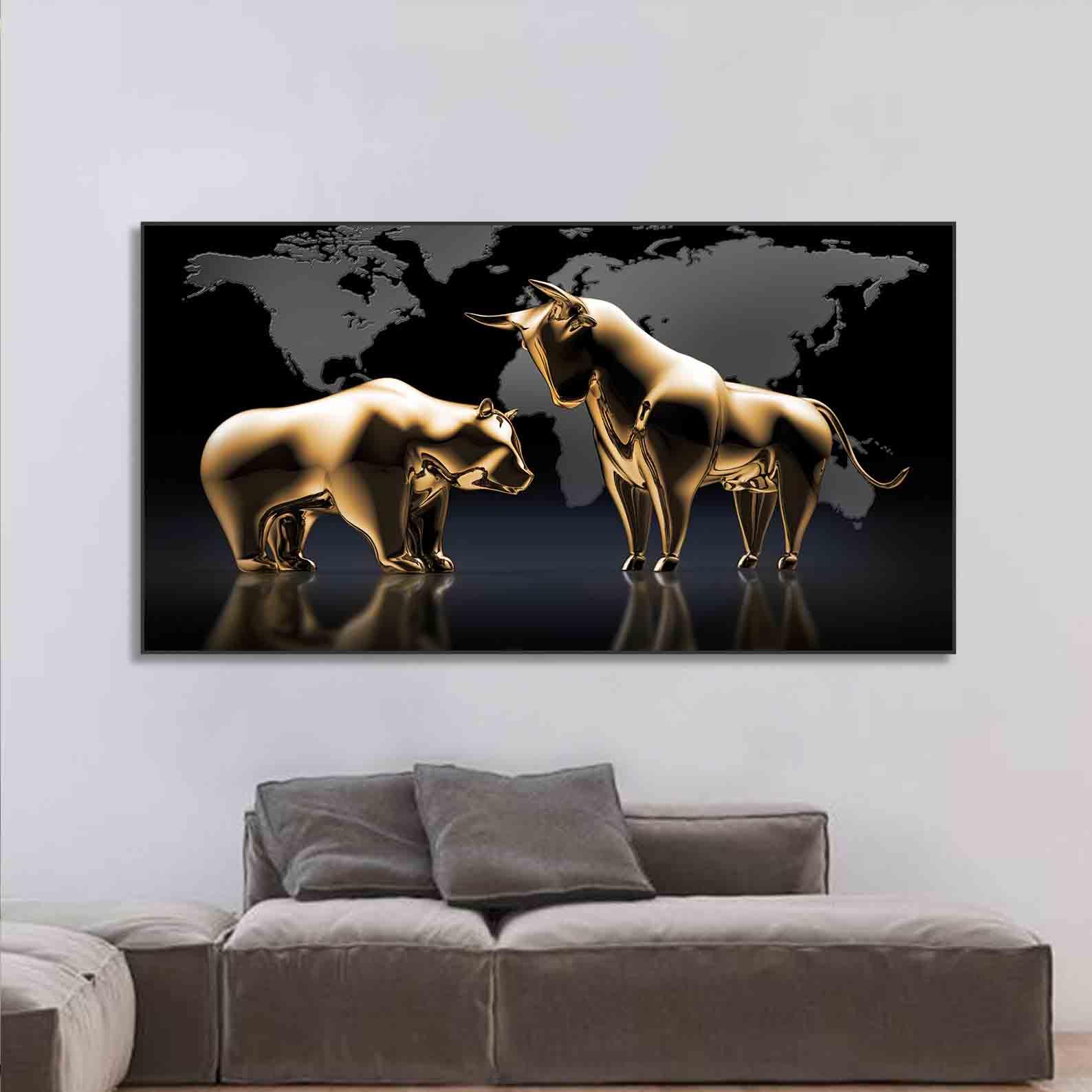 Tablou Canvas - Animalele aurii