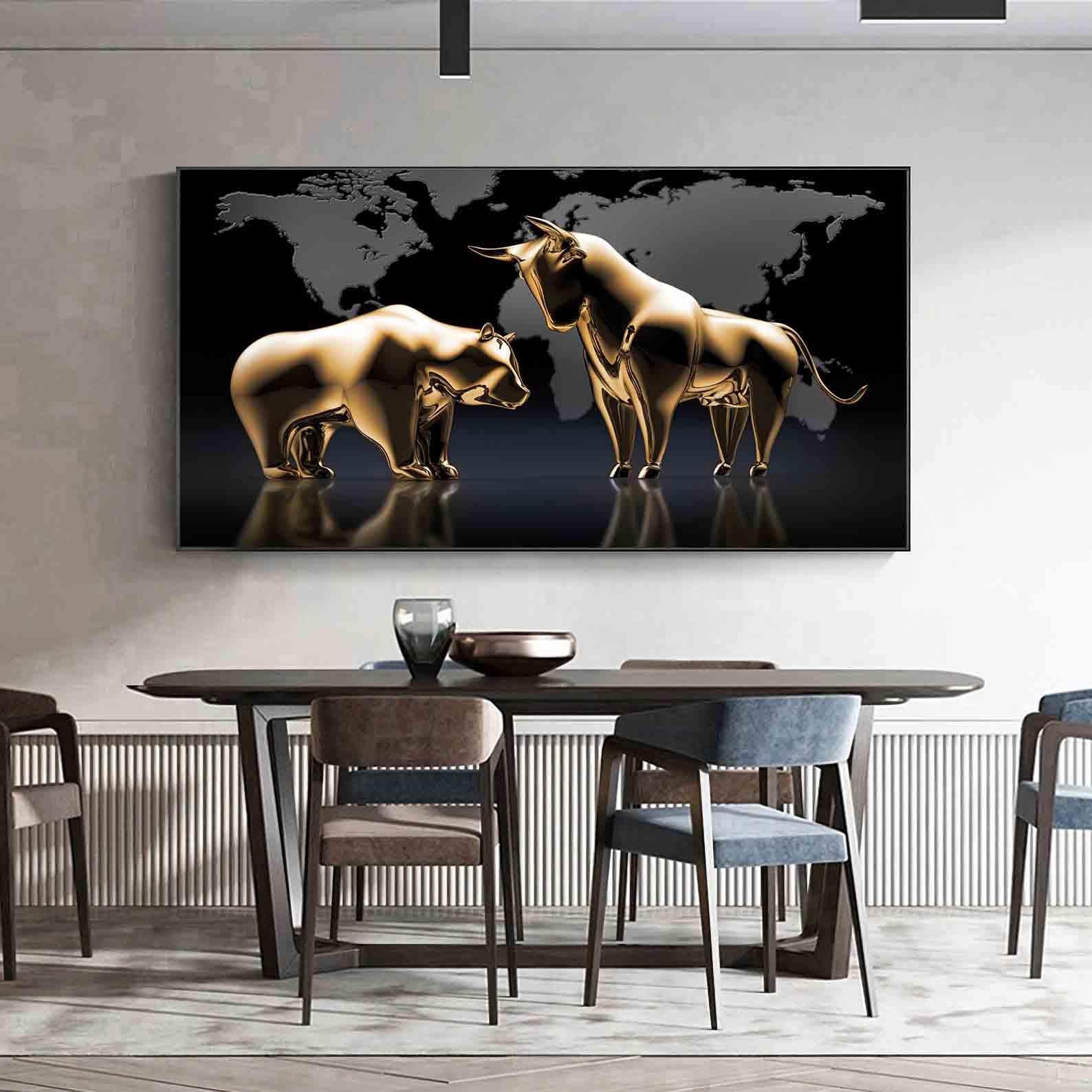 Tablou Canvas - Animalele aurii