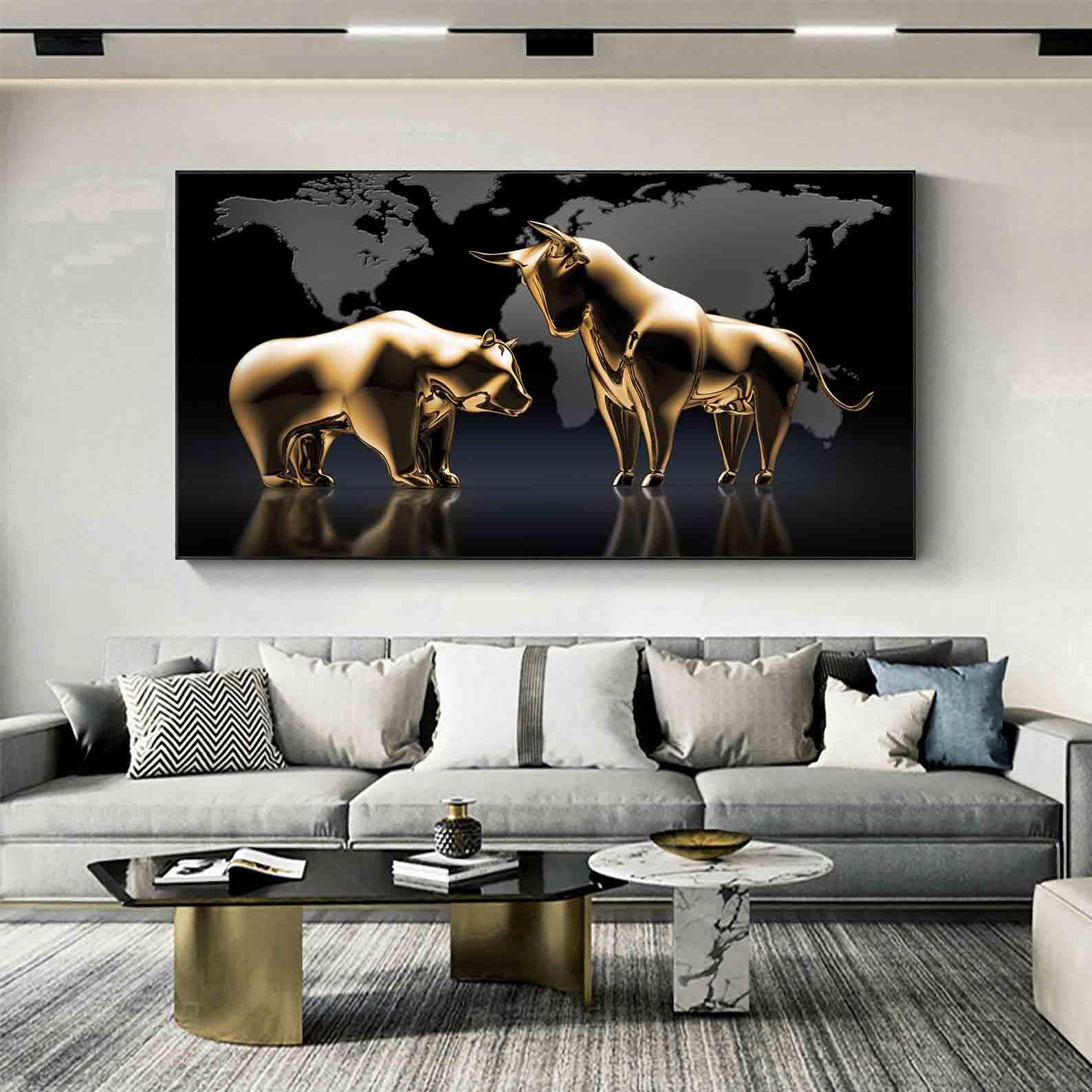 Tablou Canvas - Animalele aurii