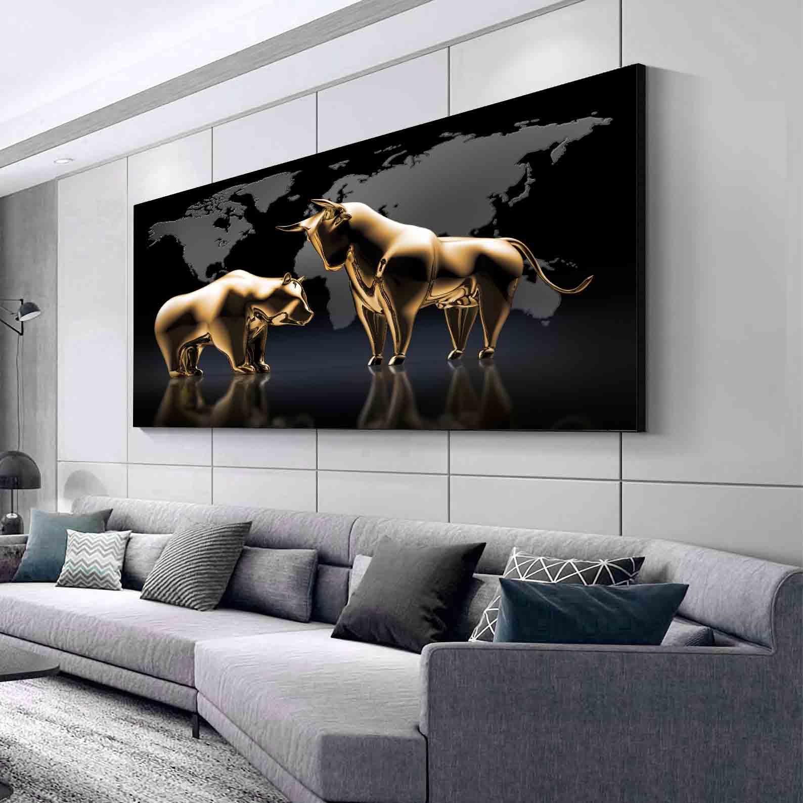 Tablou Canvas - Animalele aurii