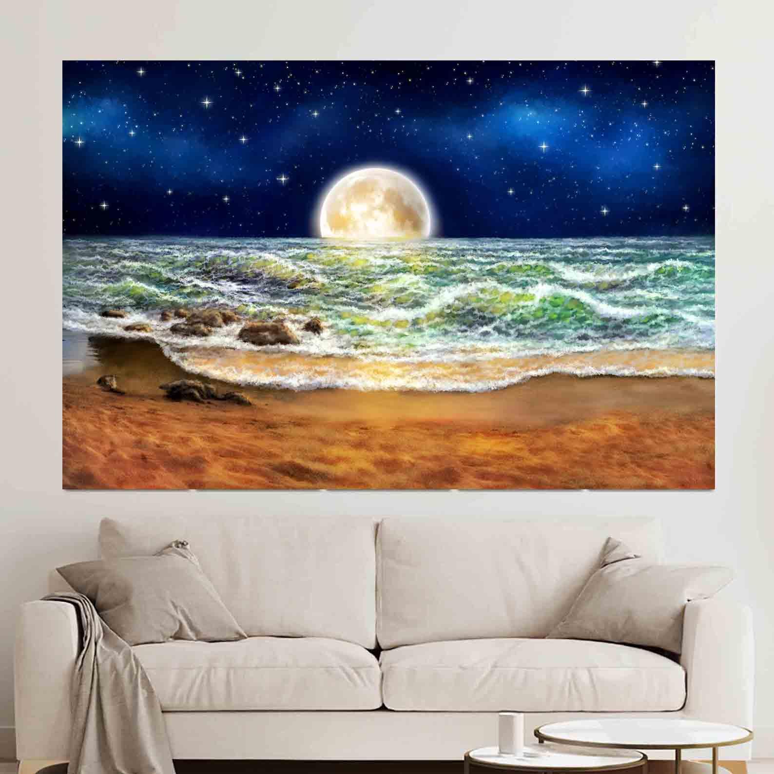 Tablou Canvas - Luna deasupra marii