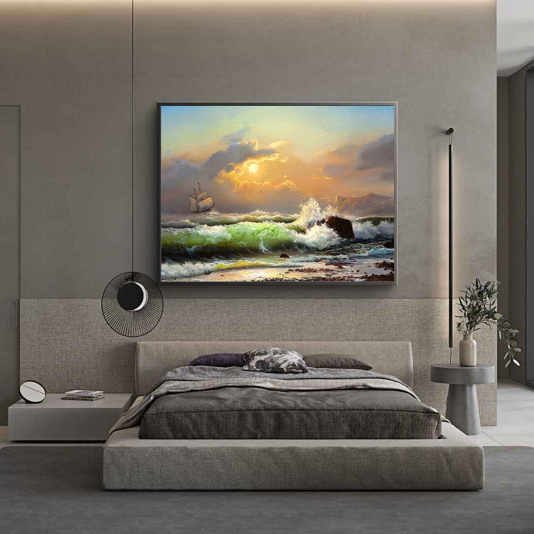 Tablou Canvas - Barca cu panze