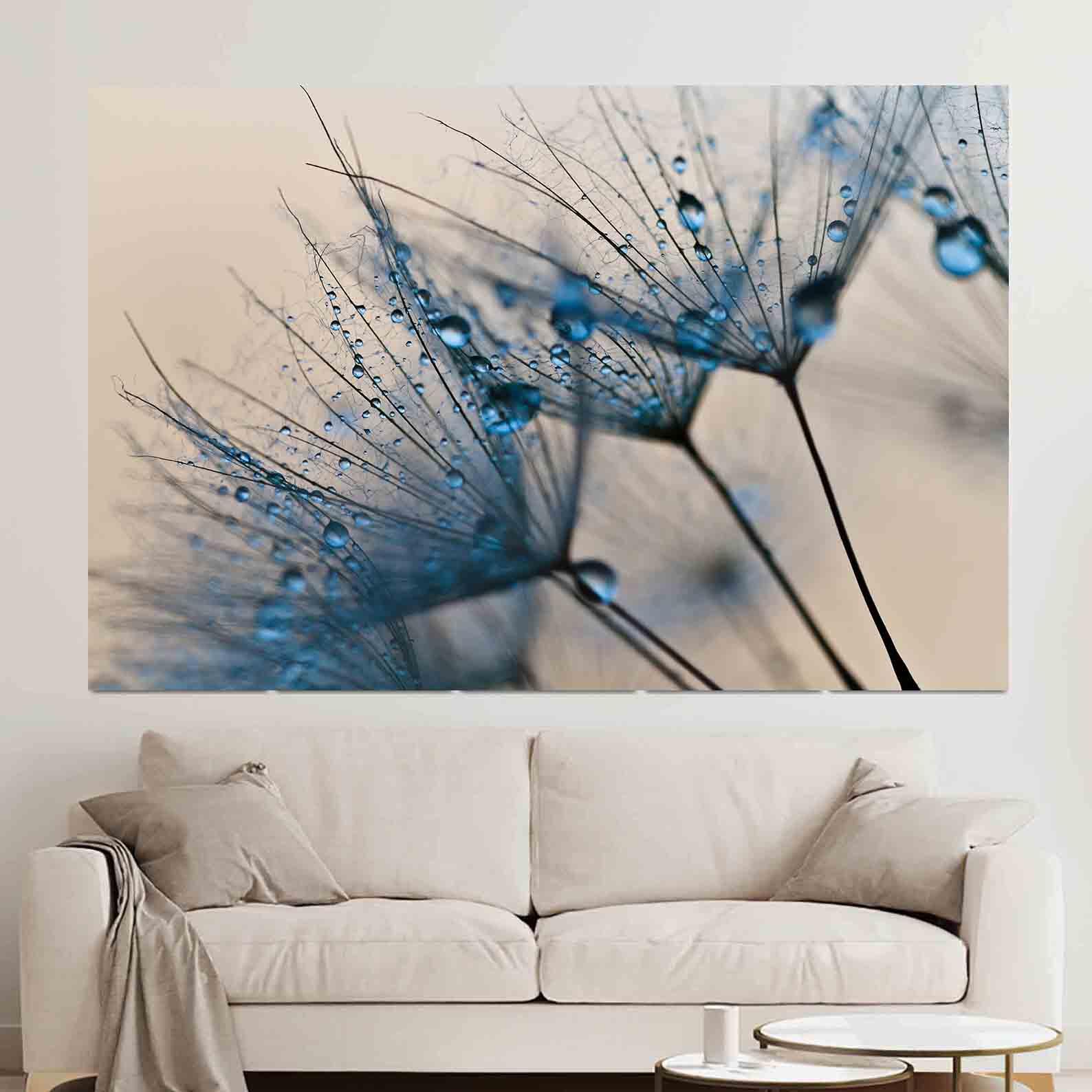Tablou Canvas - Floare cu picaturi de apa