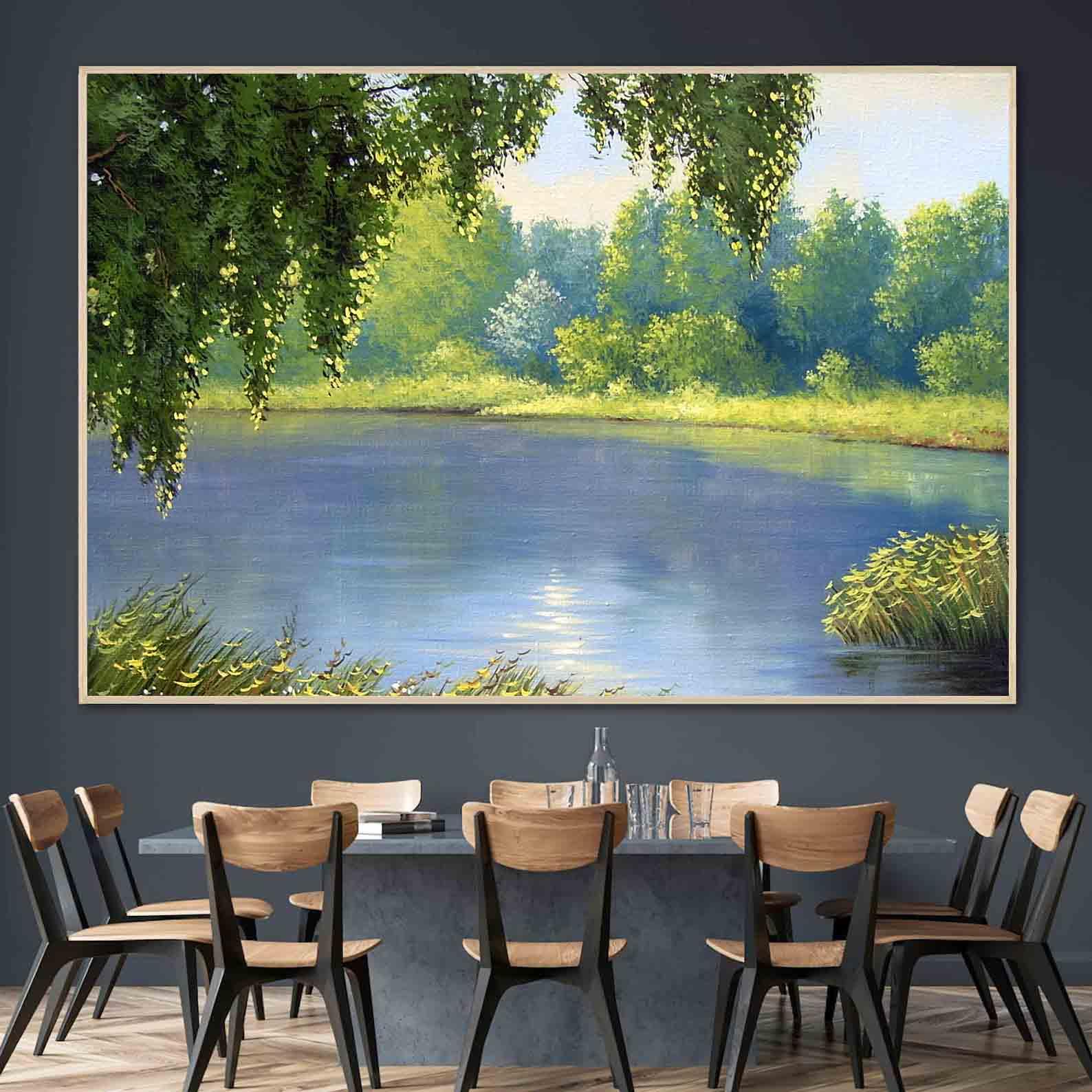 Tablou Canvas - Peisaj de vara cu rau