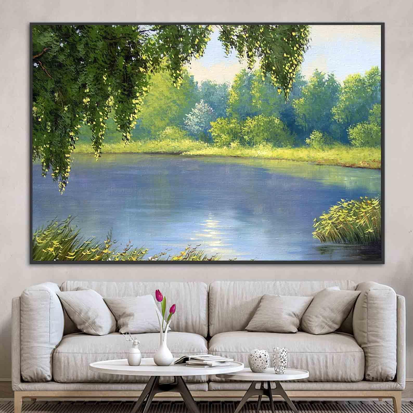 Tablou Canvas - Peisaj de vara cu rau