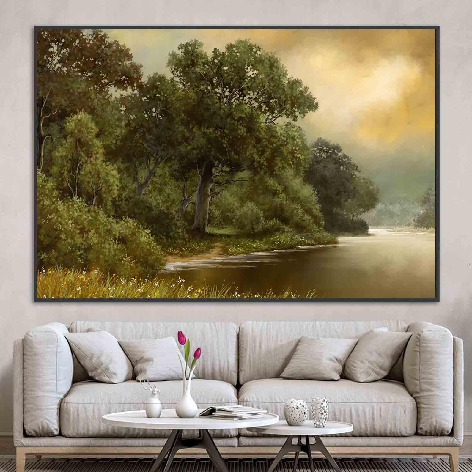 Tablou Canvas - Peisaj de vara cu rau