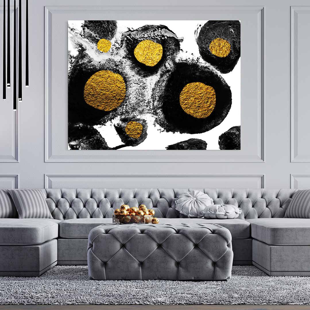 Tablou Canvas - Abstract din granule aurii