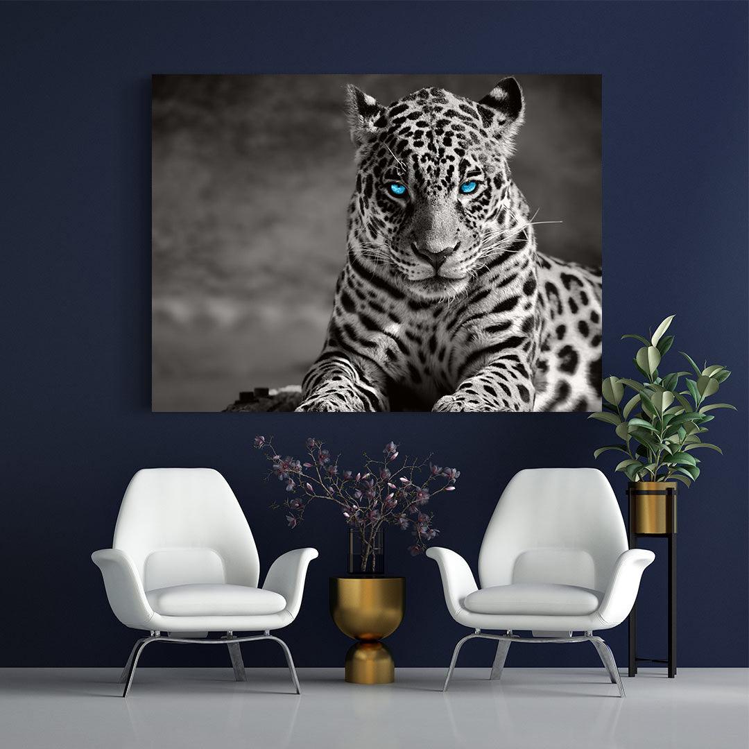 Tablou Canvas - Leopard cu ochii albastri