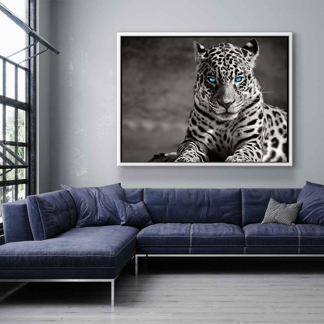 Tablou Canvas - Leopard cu ochii albastri
