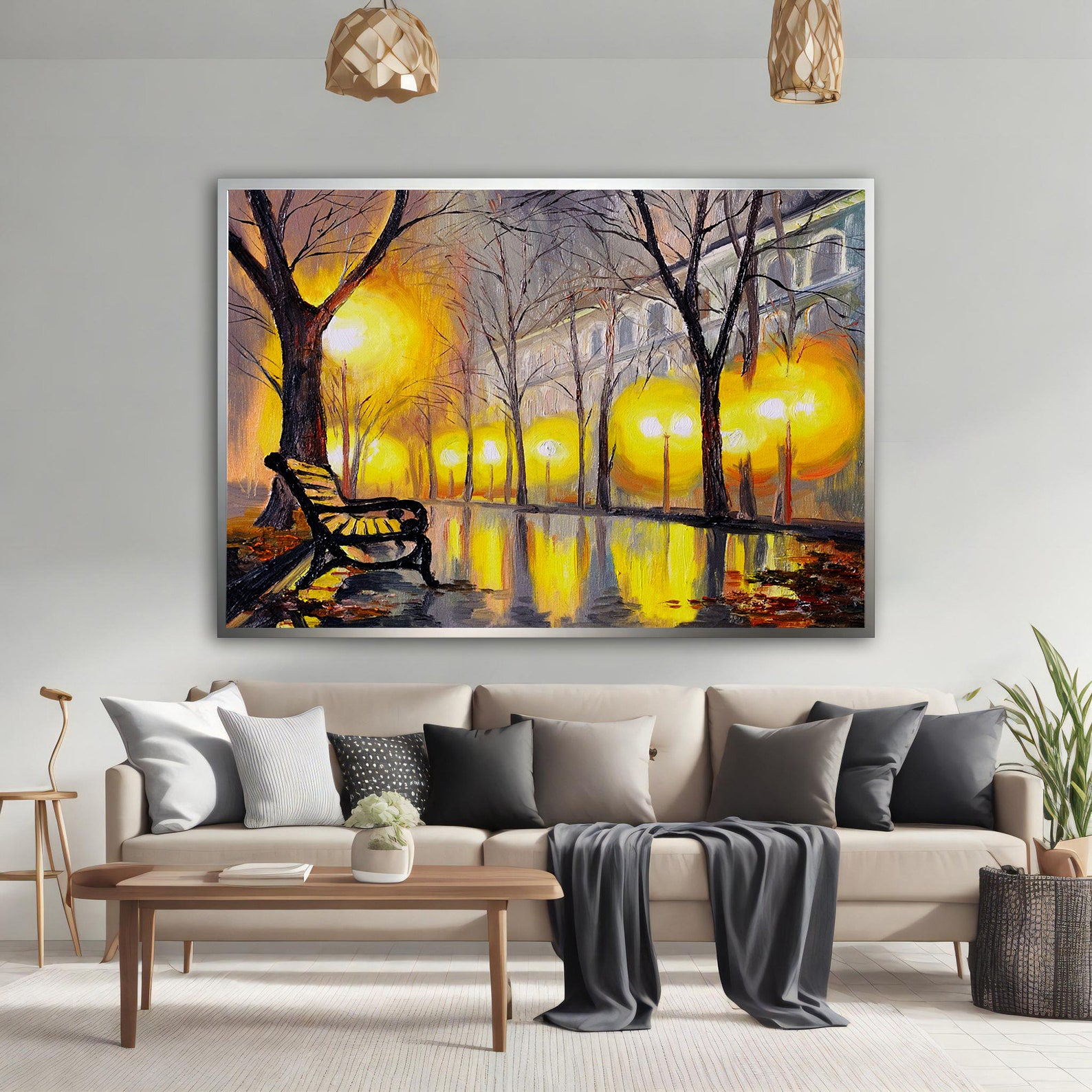 Tablou Canvas - Oraș Ploios
