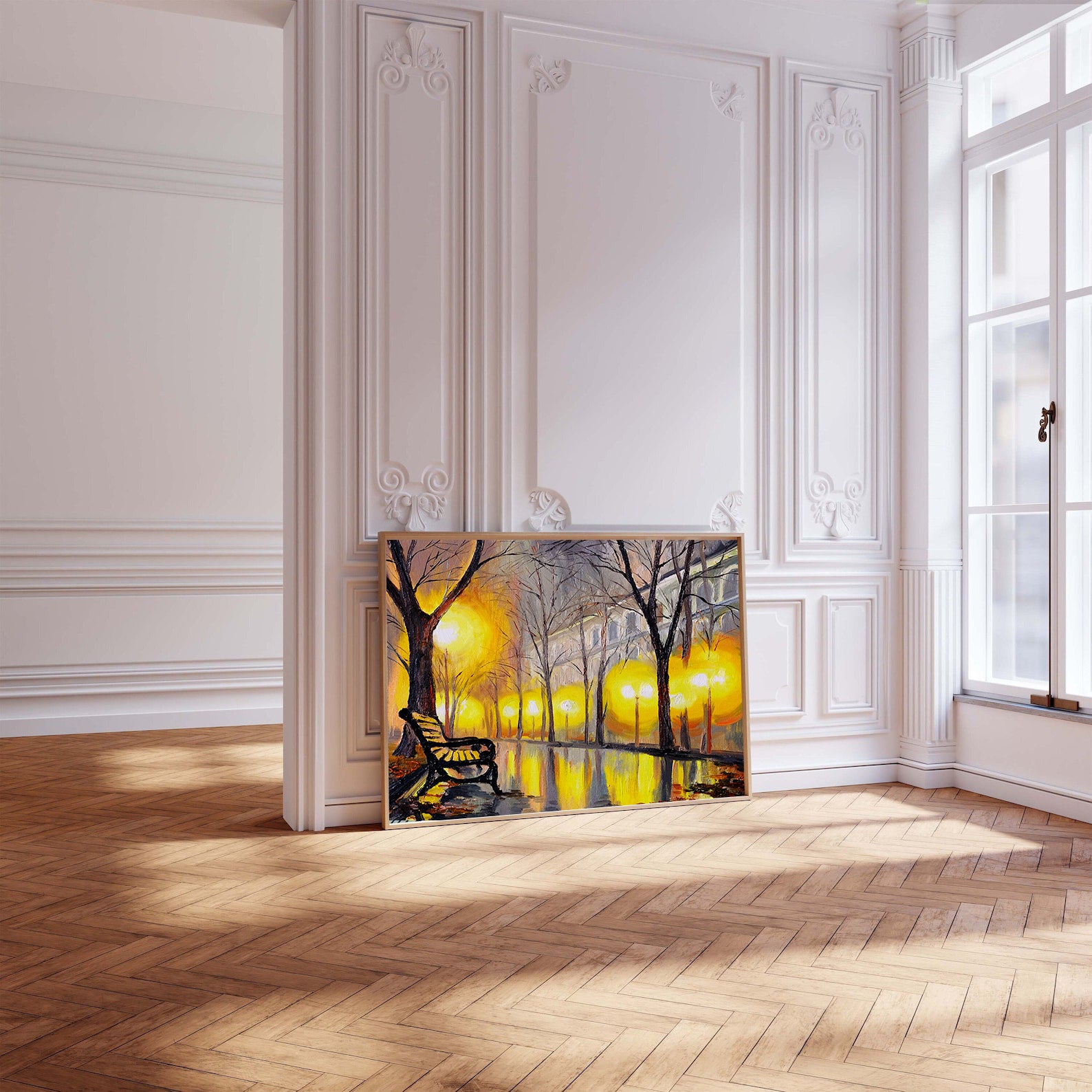 Tablou Canvas - Oraș Ploios
