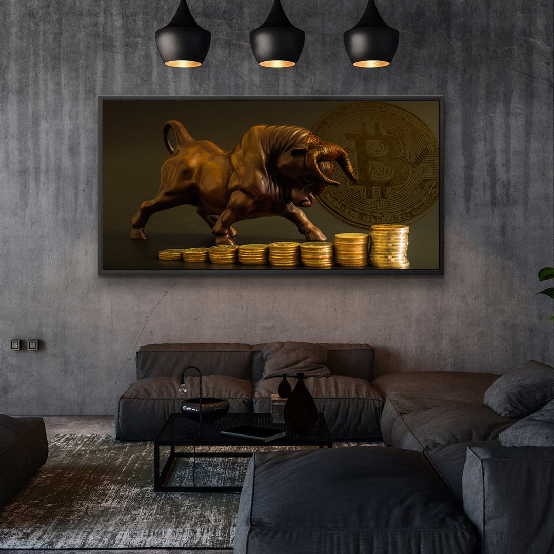 Peinture sur toile – Pièces de monnaie et persévérance