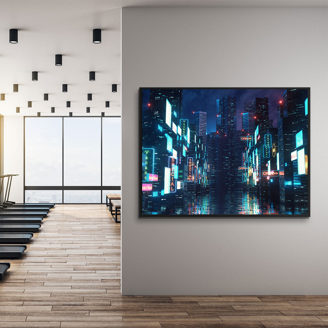 Peinture sur toile - Ville de nuit