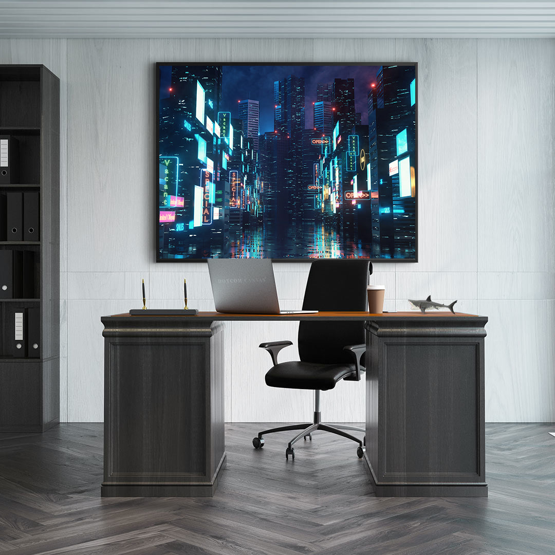 Peinture sur toile - Ville de nuit
