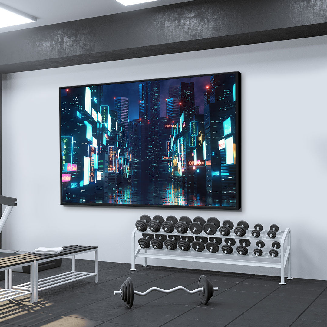 Peinture sur toile - Ville de nuit