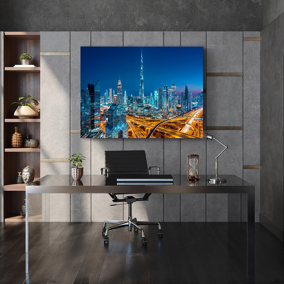 Tablou Canvas - Dubai de Noapte