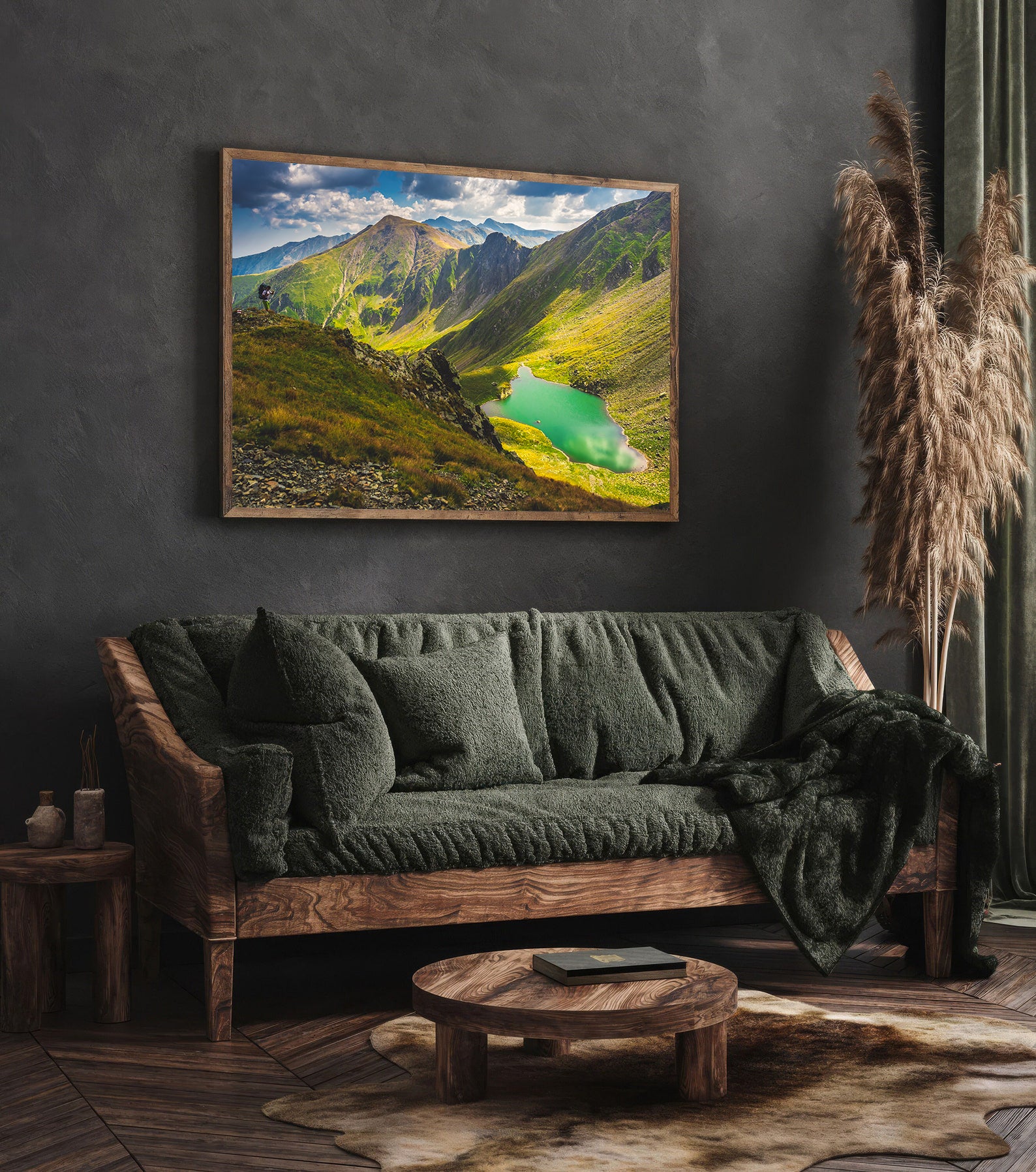 Tablou Canvas - Peisaj cu Pădure și Munți