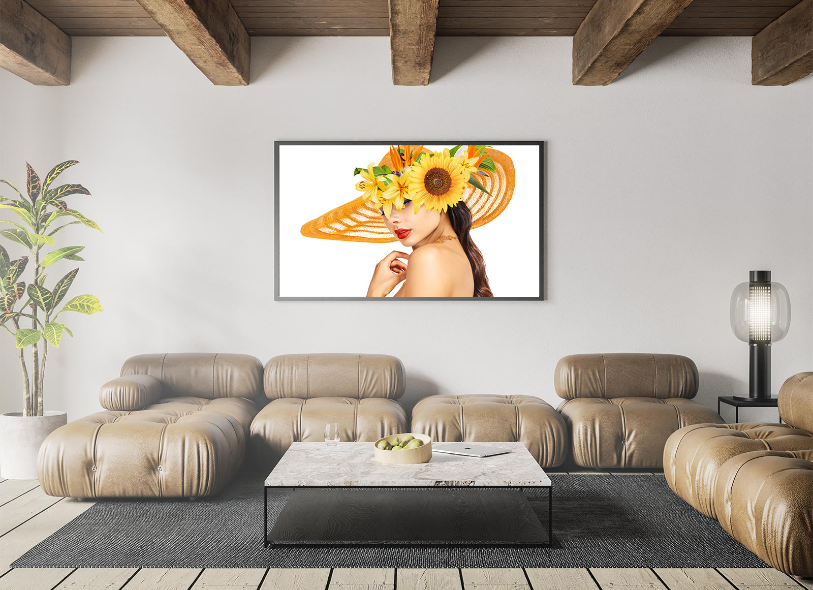 Tablou Canvas - Femeie cu Pălărie Portret