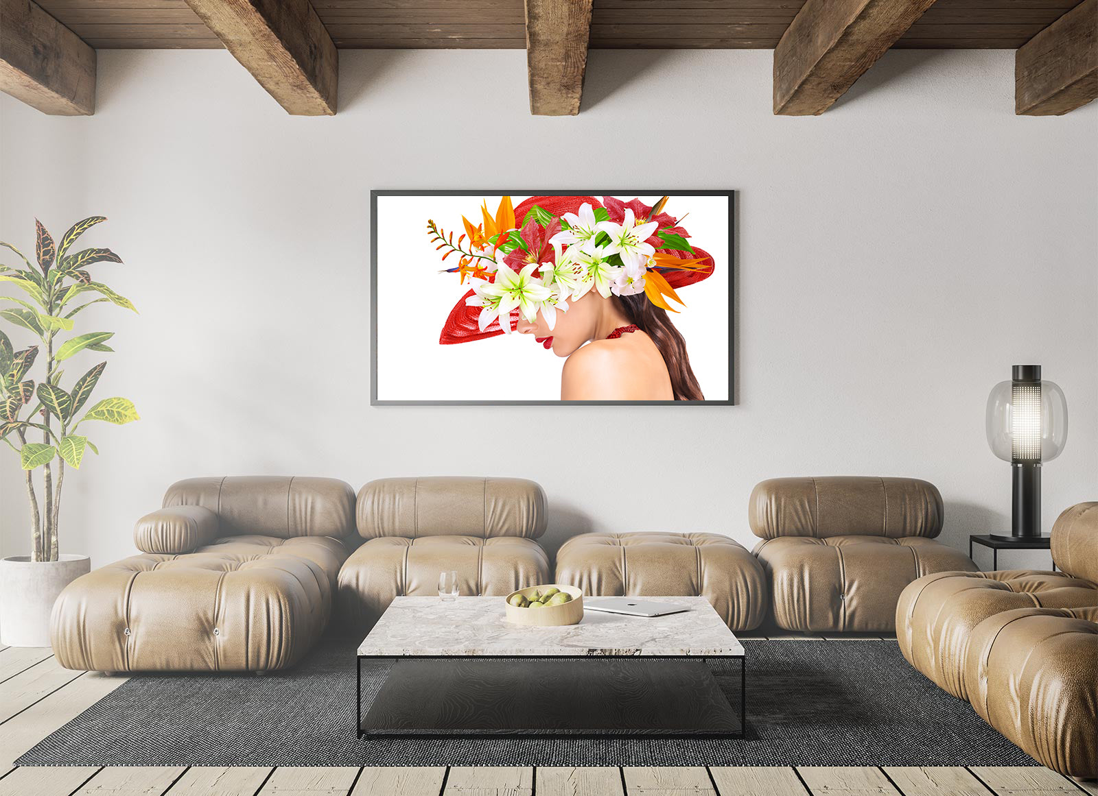 Tablou Canvas - Femeie cu Pălărie Portret